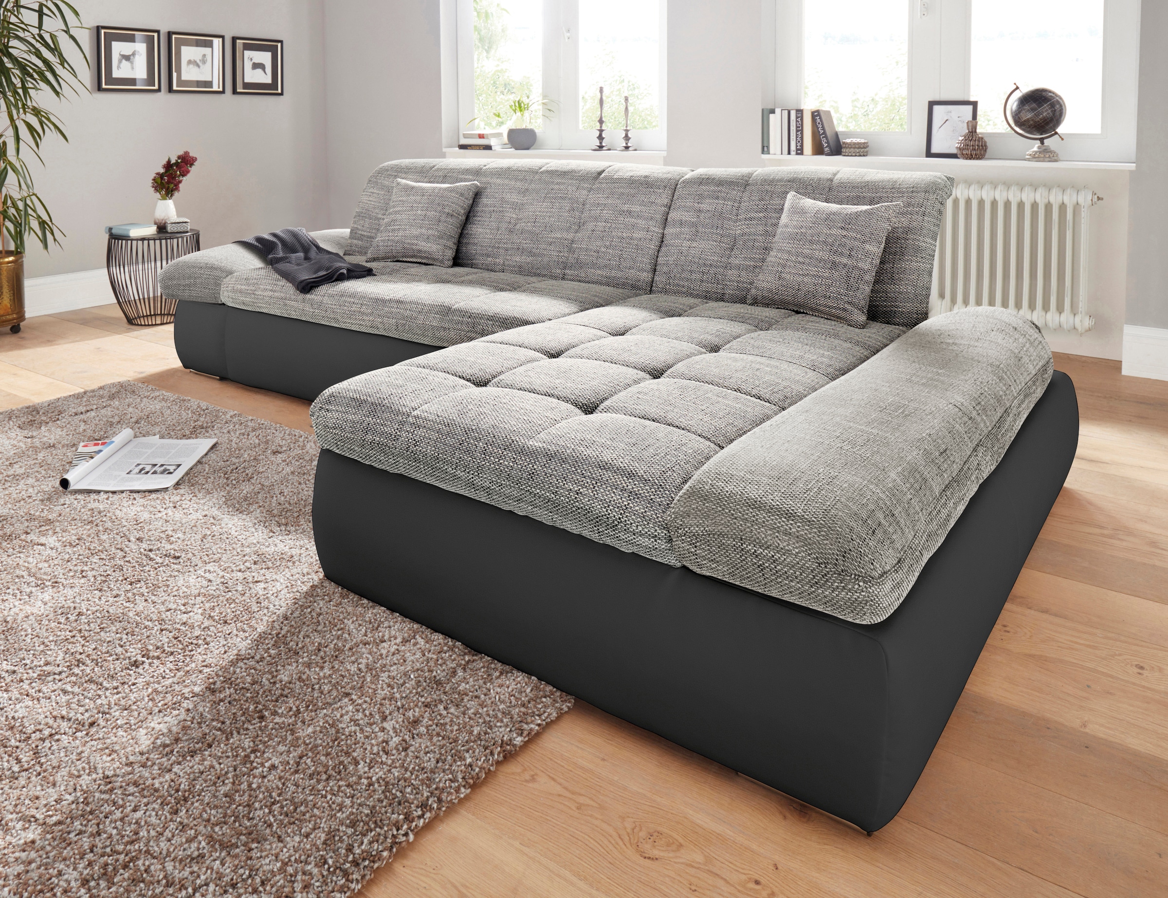 Ecksofa »Moric Luxus - B/T/H 300/172/80 cm, XXL-Format«, L-Form, 140kg Belastung/Sitz,...