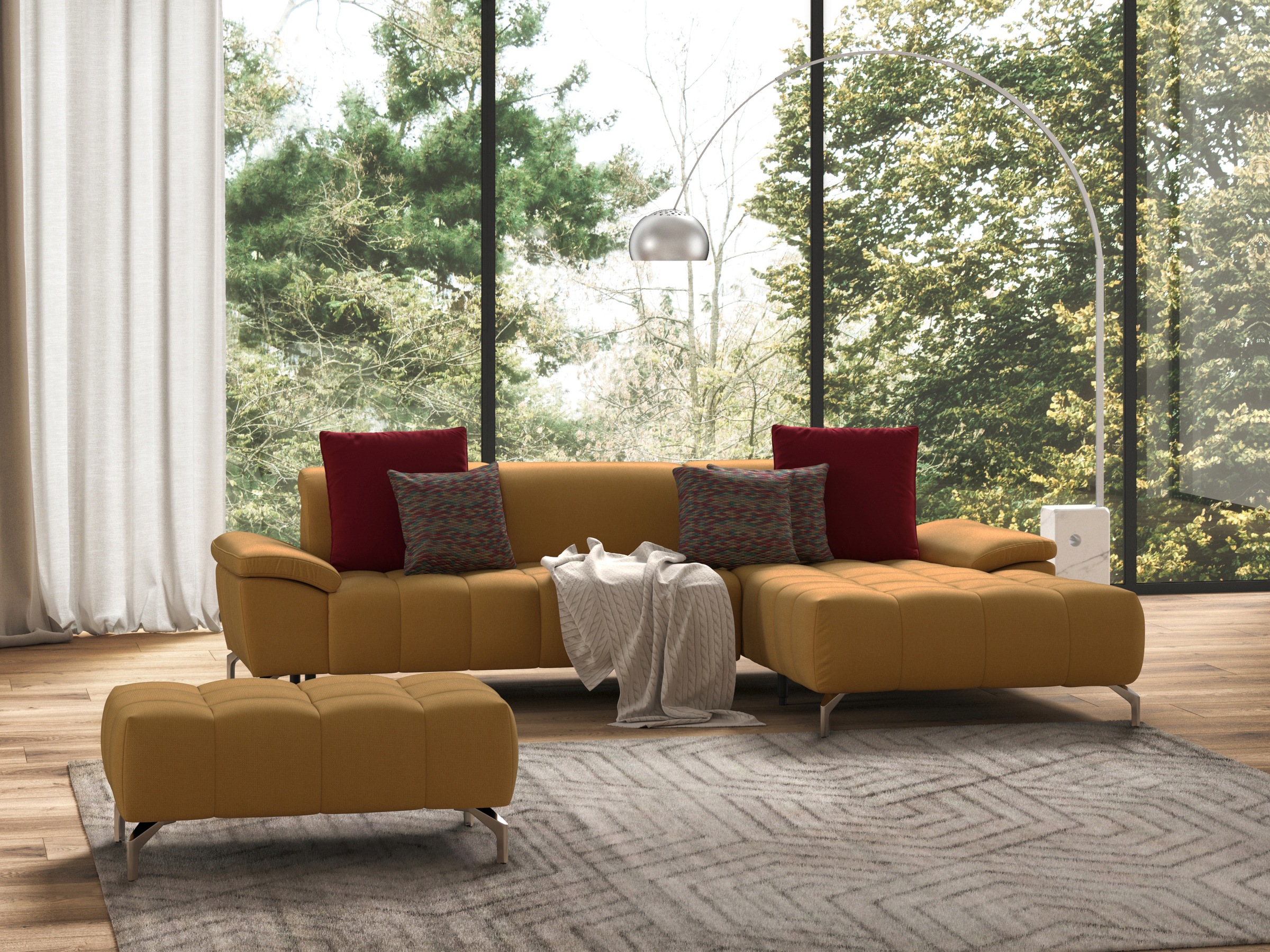 sit&more Hocker »Cool« mit silberfarbenen Füßen