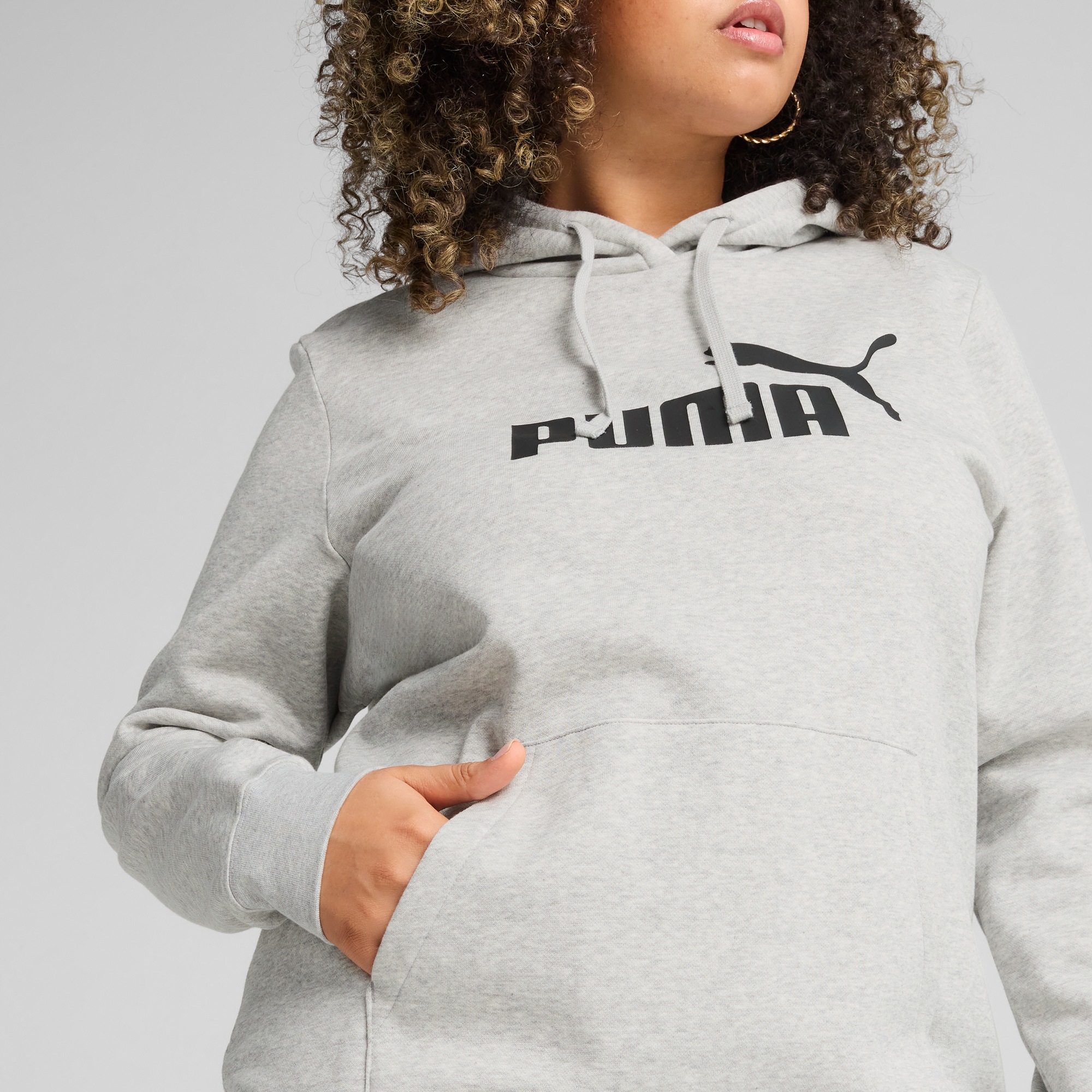 PUMA Kapuzensweatshirt »ESS NO 1 LOGO HOODIE FL«, Regular Fit, mit verstellbarer Kapuze, mit Kängurutasche
