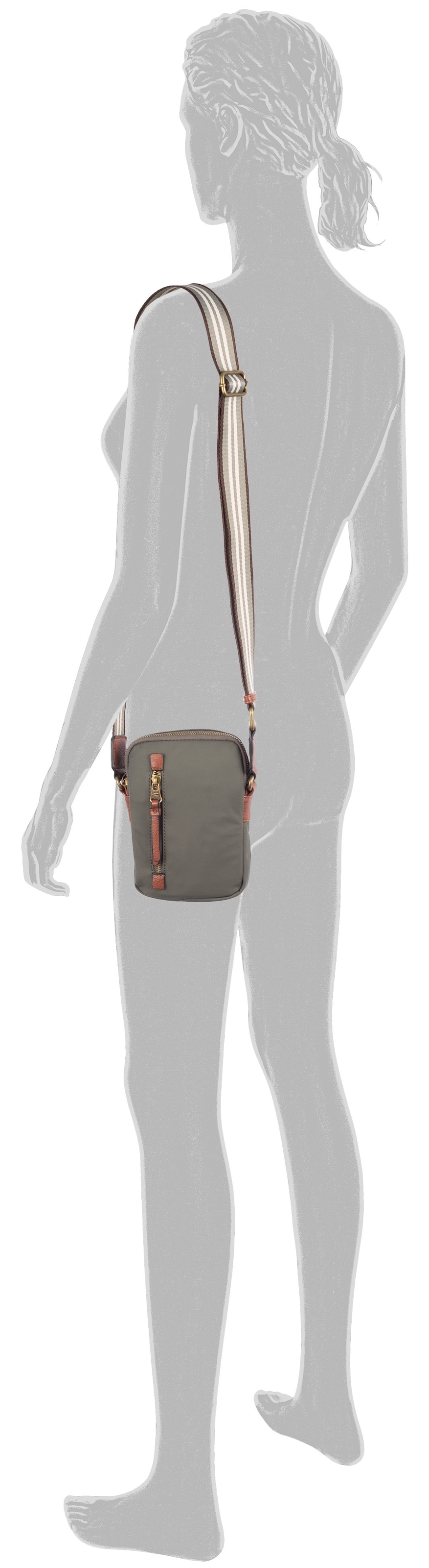 camel active Handytasche »Bari«, aus hochwertigem matten Nylon mit gestreiftem Gewebeband