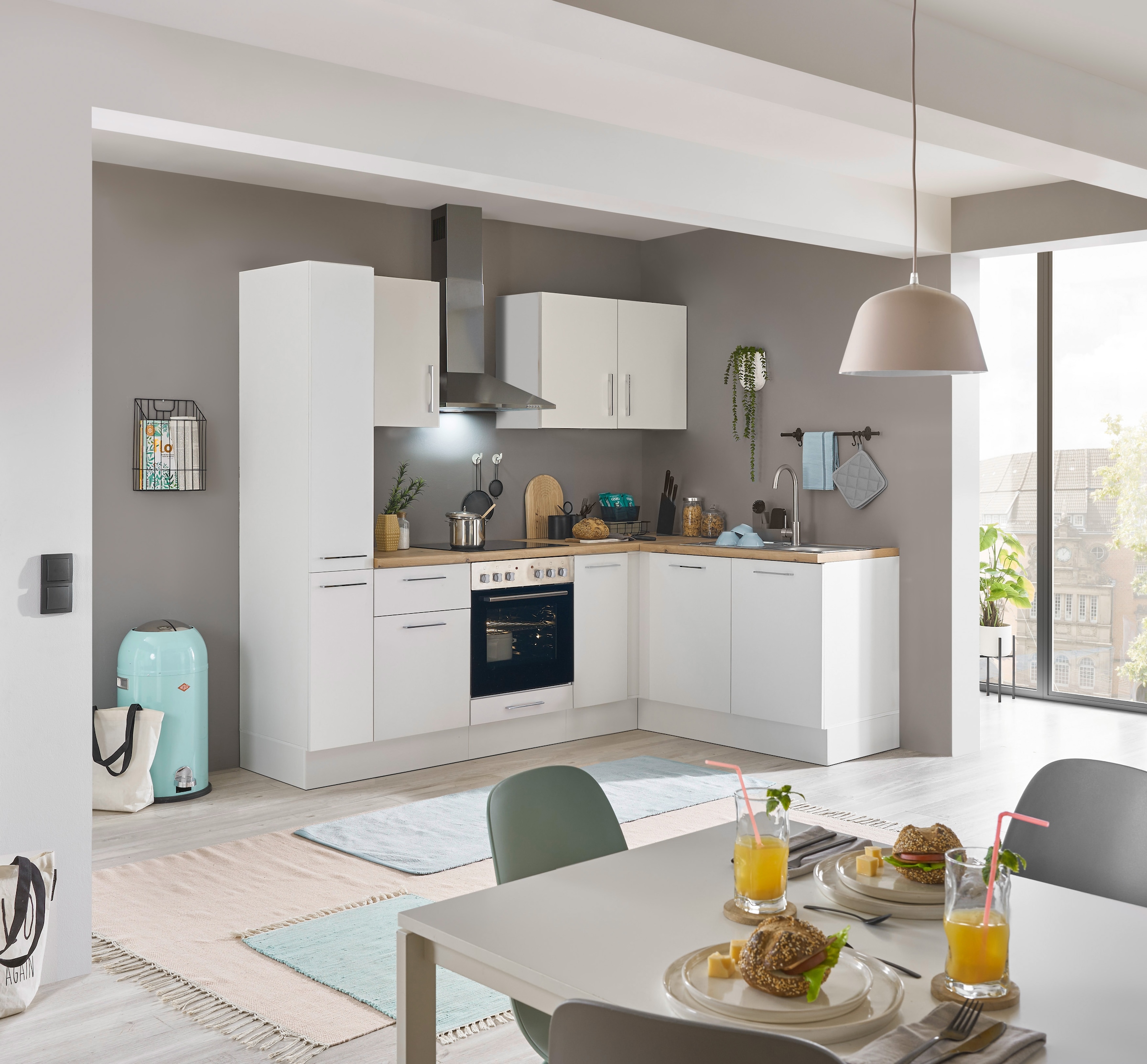 BASIC by Balculina Winkelküche »Turin«, Stellbreite 240x175 cm, wahlweise mit E-Geräten