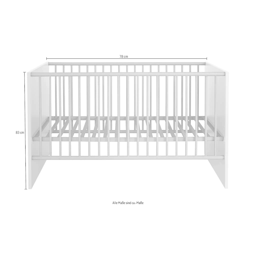 trendteam Babymöbel-Set »Mats«, (Set, 3 St., Bett, Wickelkommode, Schrank)