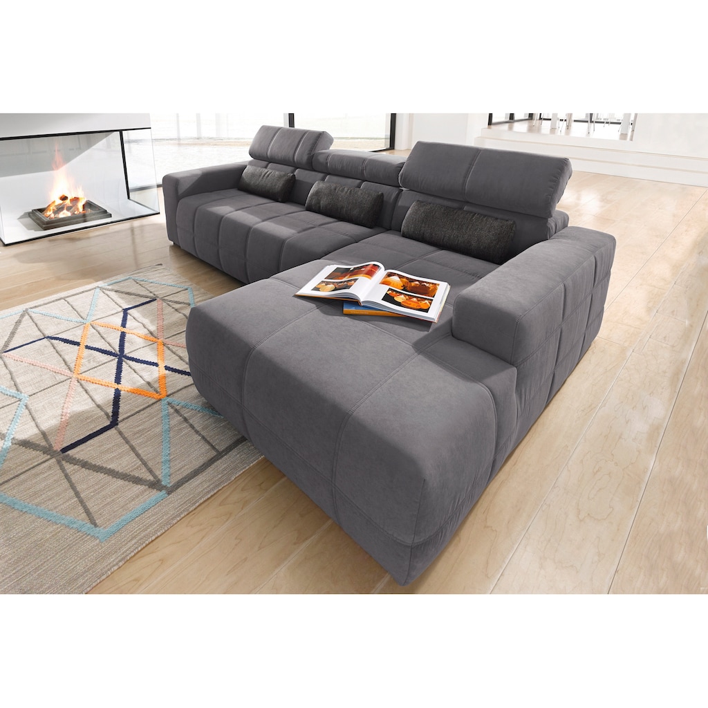 DOMO collection Ecksofa »Brandon große Ausführung B/T/H: 289/177/80 cm, auch in Leder und Cord«