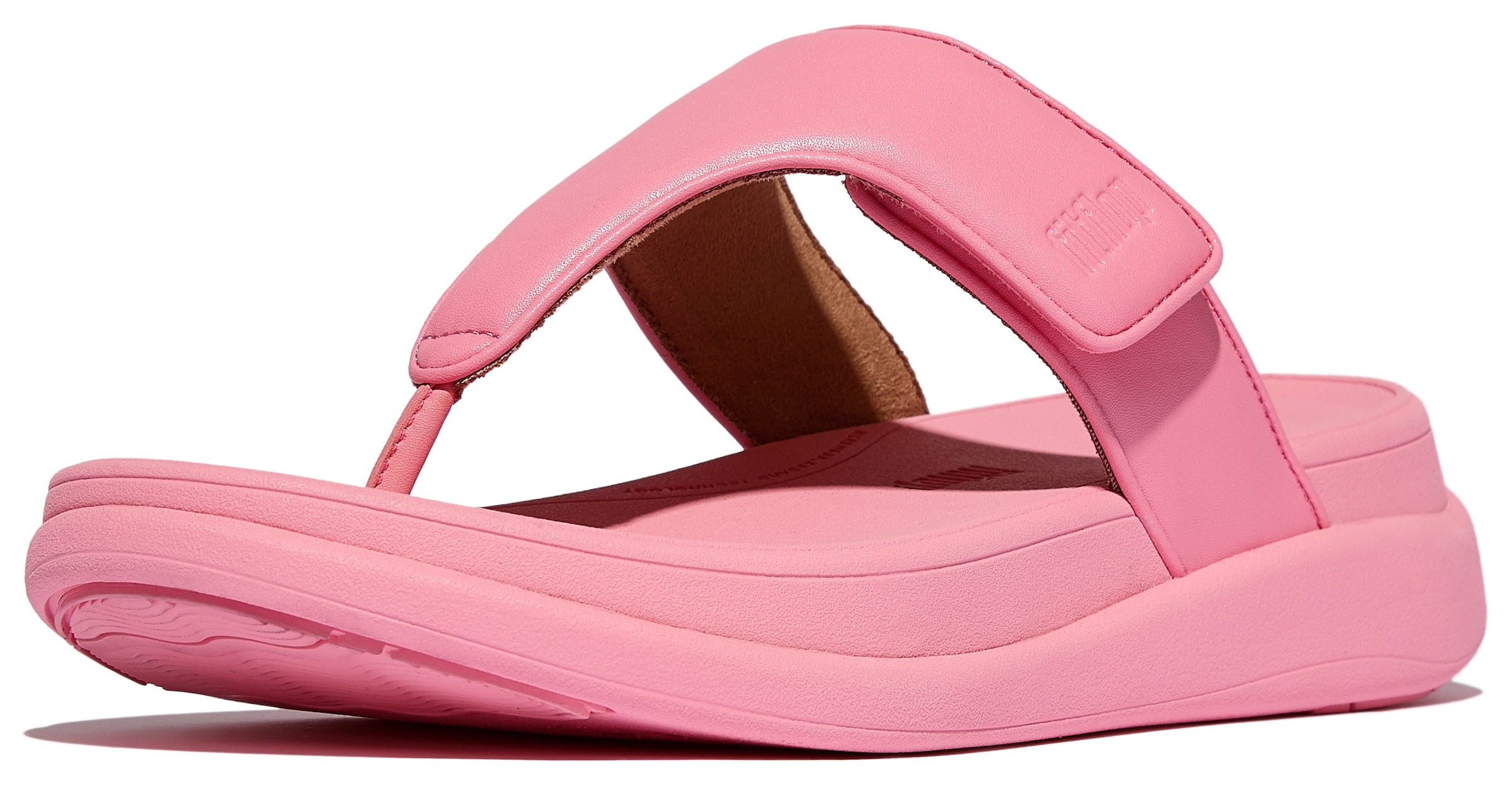 Fitflop Zehentrenner »F-MODE GO«, Sandale mit dämpfender MICROWOBBLEBOARD Technologie