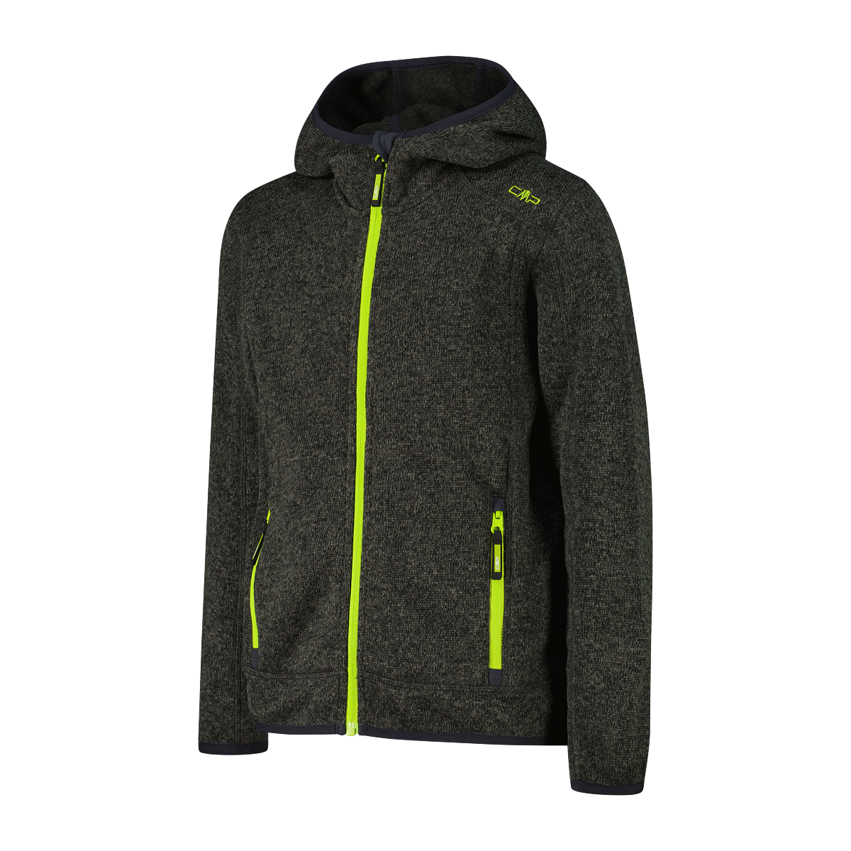 CMP Strickfleecejacke »KID JACKET FIXED HOOD« mit Kapuze wasserabweisend, windabweisend, mit Kapuze, wärmeisolierend