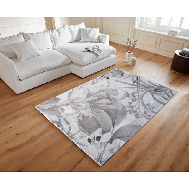 Guido Maria Kretschmer Home&Living Teppich »Magnolia«, rechteckig, auch als  Wandteppich anwendbar, weich, flach, Wohnzimmer, Schlafzimmer