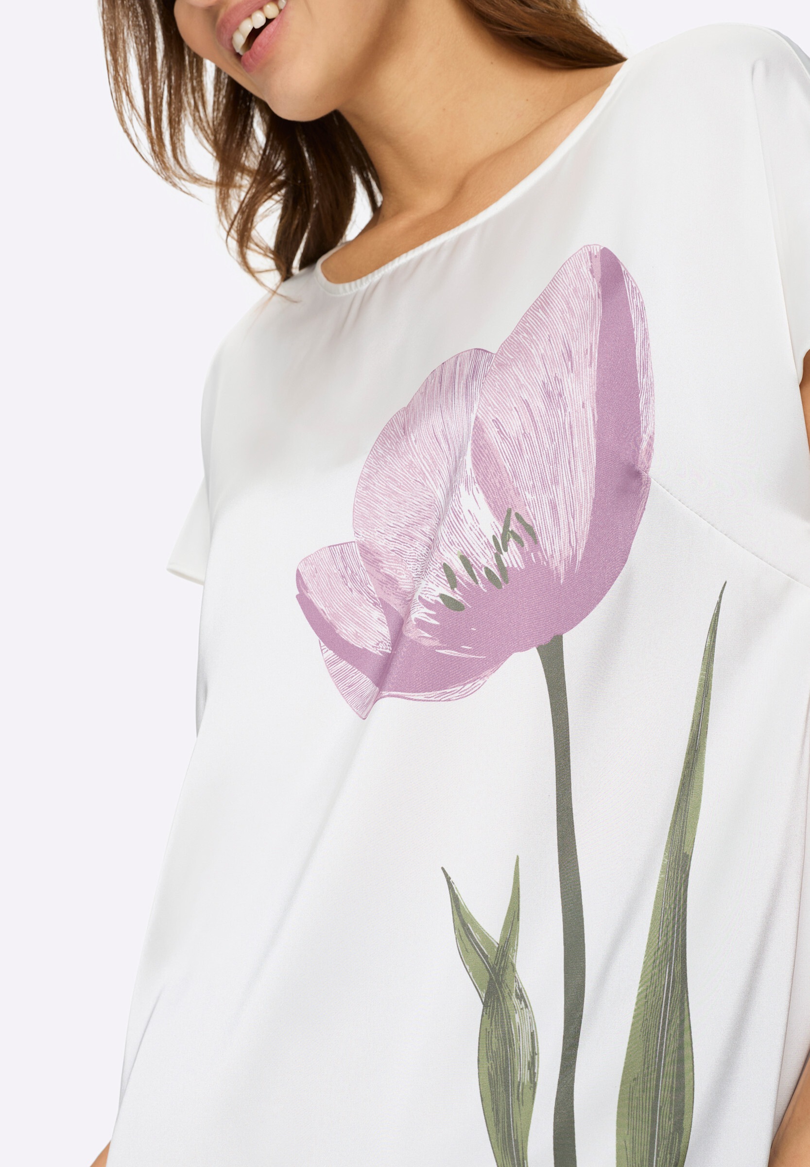 Witt Schlupfbluse »Satin-Bluse Satinbluse mit überschnittenen Schultern«