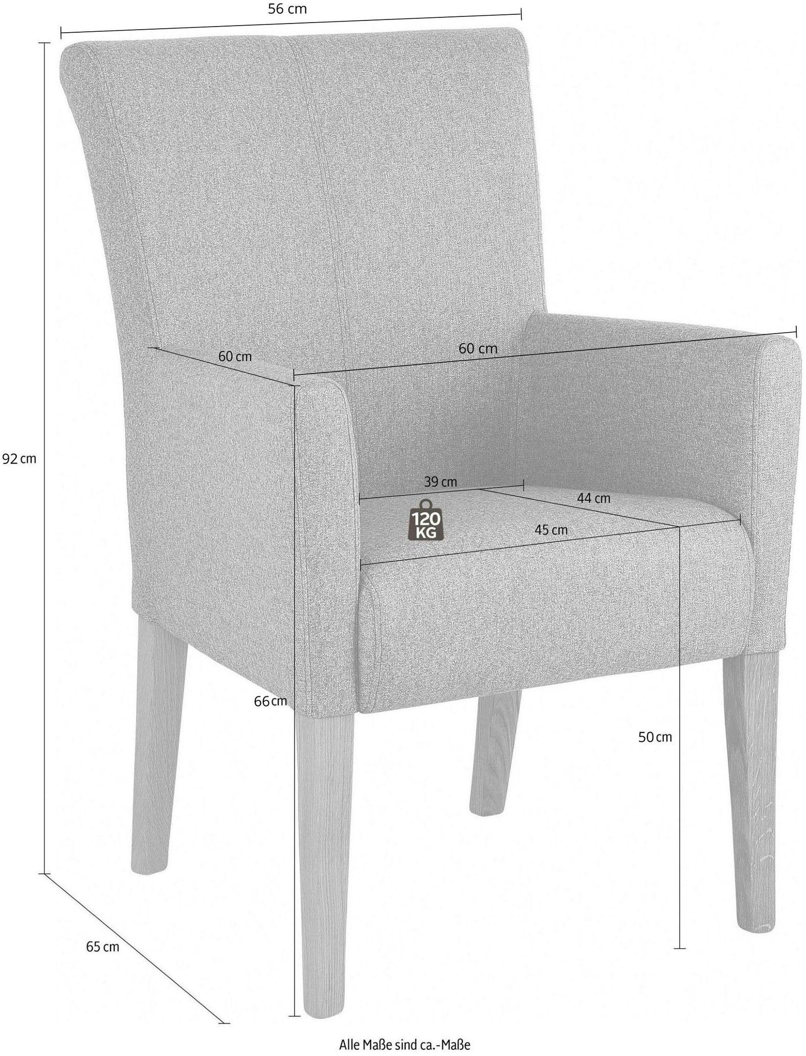 Home affaire Armlehnstuhl »King BESTSELLER!«, Luxus-Microfaser, Esszimmerstuhl mit bequemer Polsterung, Esszimmersessel mit Armlehnen
