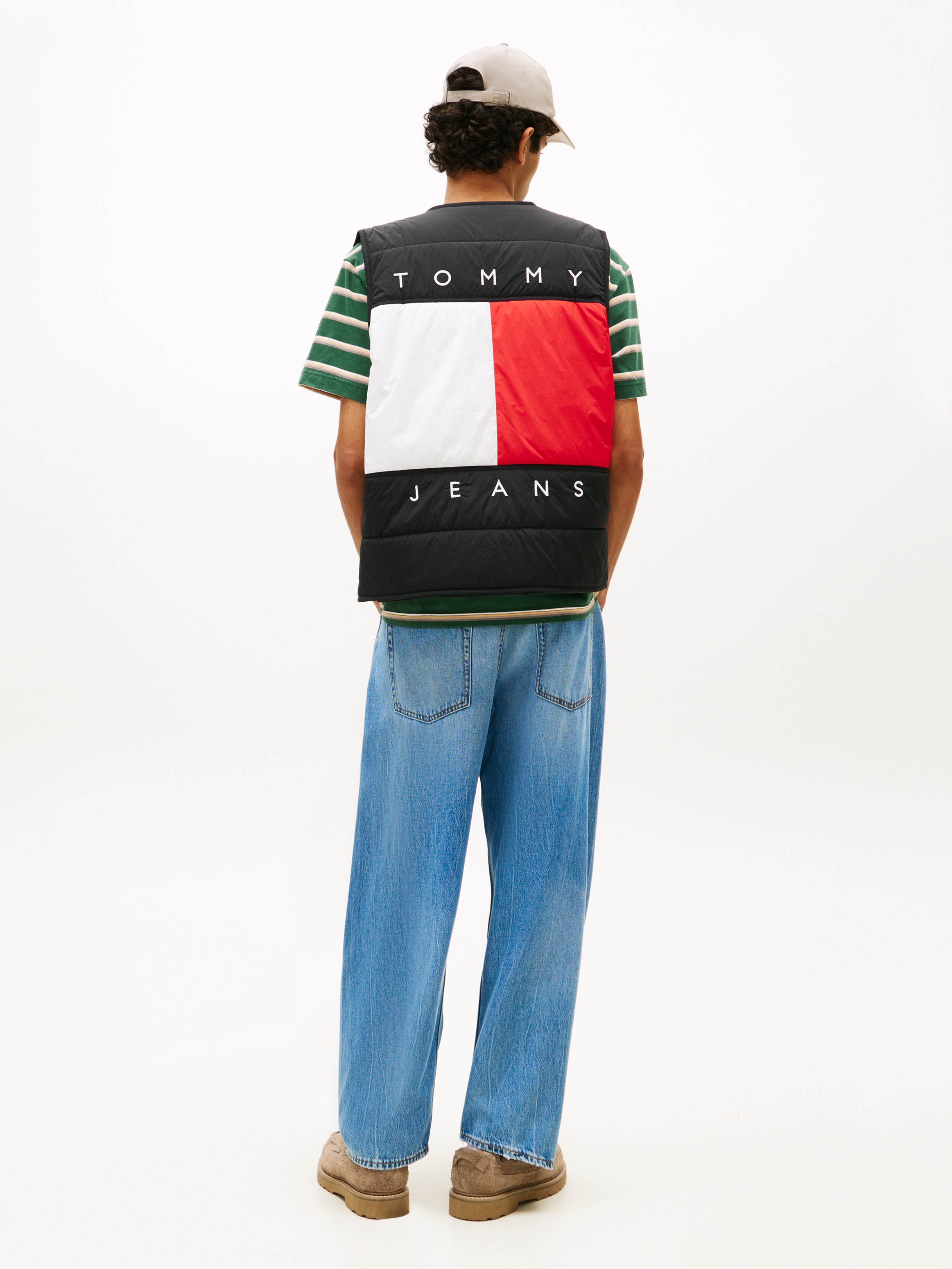 Tommy Jeans Steppweste »TJM HERITAGE FLAG QUILTED« Underliner Regular fit mit Rundhalsausschnitt