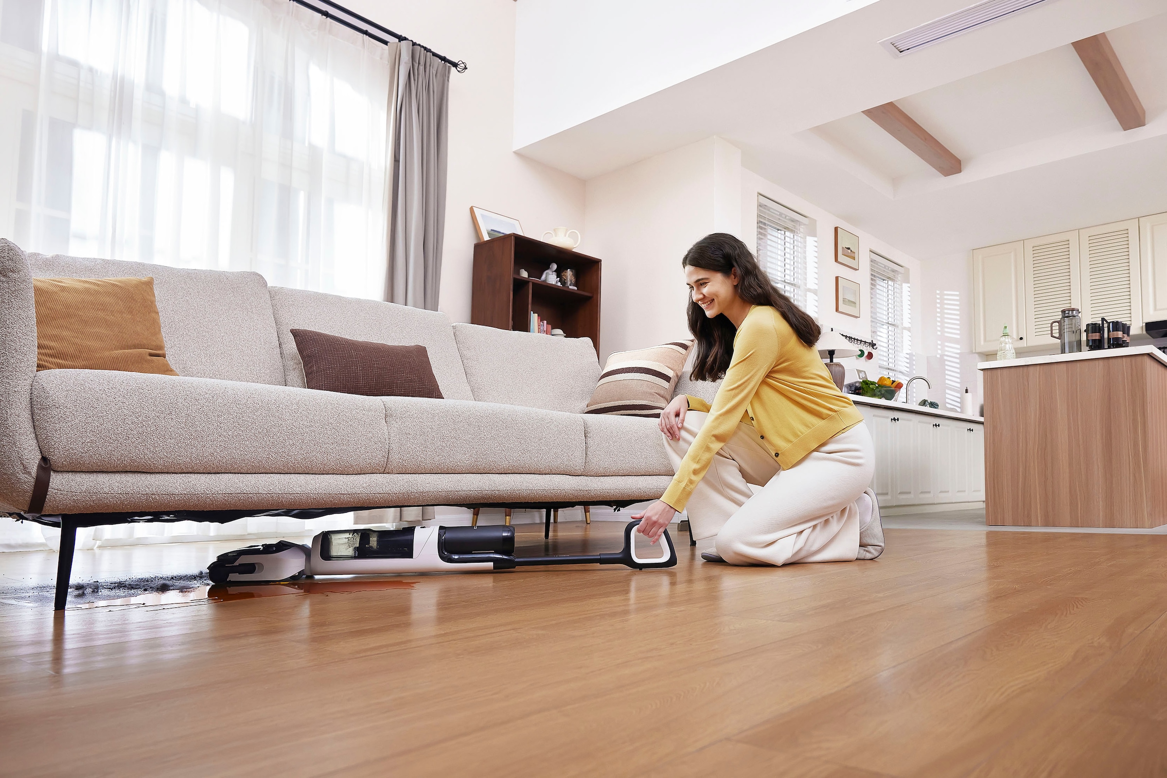 Tineco Nass-Trocken-Sauger »Floor One Switch S6 Stretch Plus mit 85°Grad Heißluft-Trocknung«, für Tierhaare & Allergiker, Selbstreinigung, Teppich & Hartboden