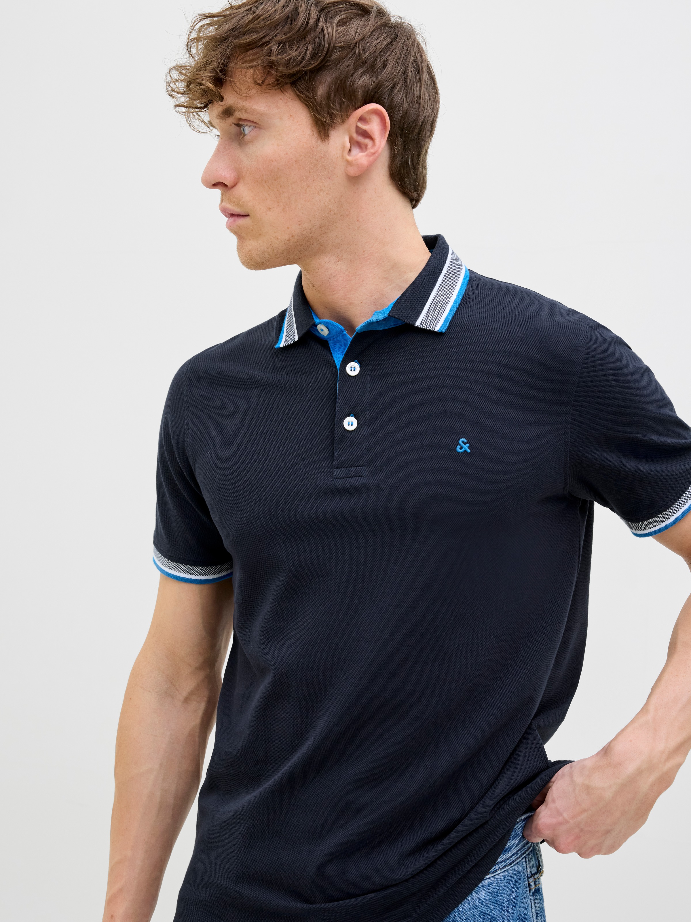 Jack & Jones Poloshirt »JJEPAULOS POLO SS NOOS«, mit Logo Stickerei