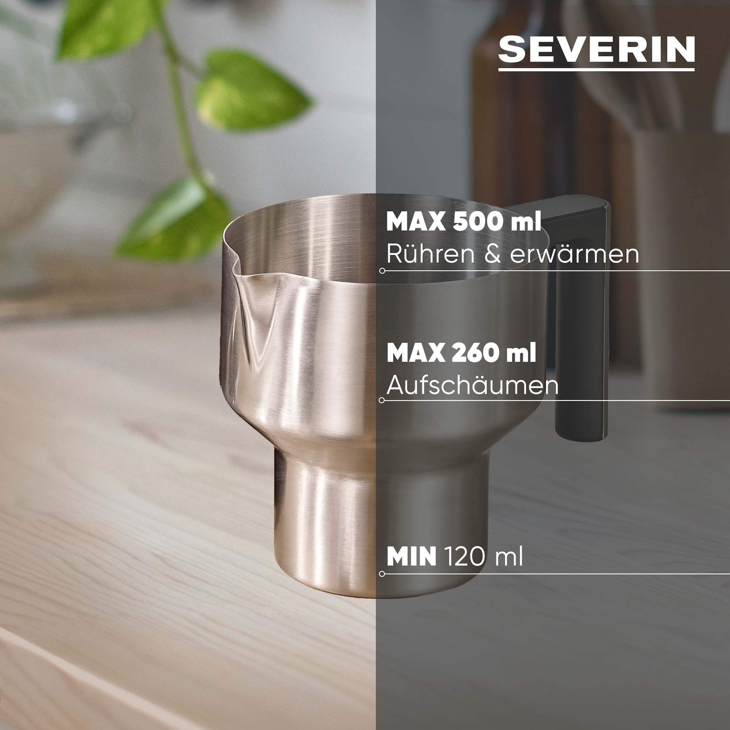 Severin Milchaufschäumer »SM 3585 Spuma 500« 500 W Induktion punktgenaues Ausgießen - Barista-Ausgusszotte, mit Schokoladenfunktion