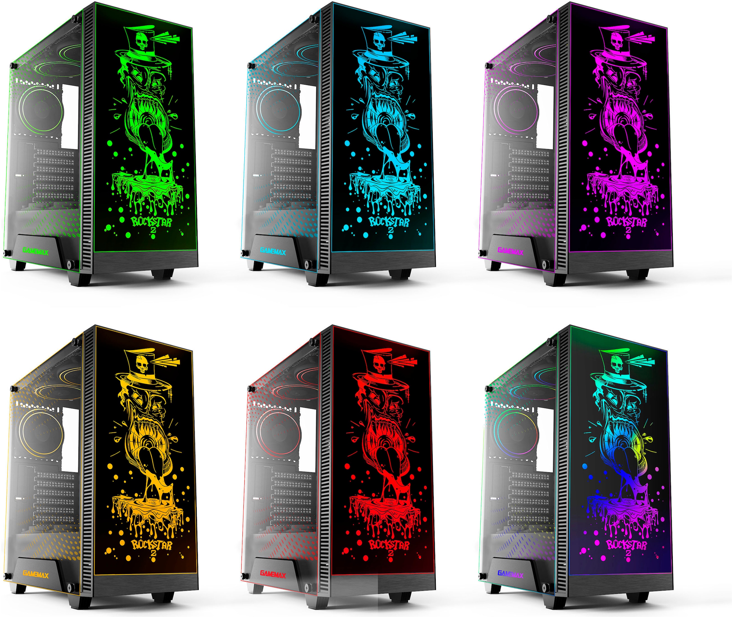 GAMEMAX PC-Komplettsystem »MegaDeal Gaming-PC-Set Rockstar«, Windows 11 + MSI PRO MP273A Monitor, 69cm (27") + Maus & Tastatur