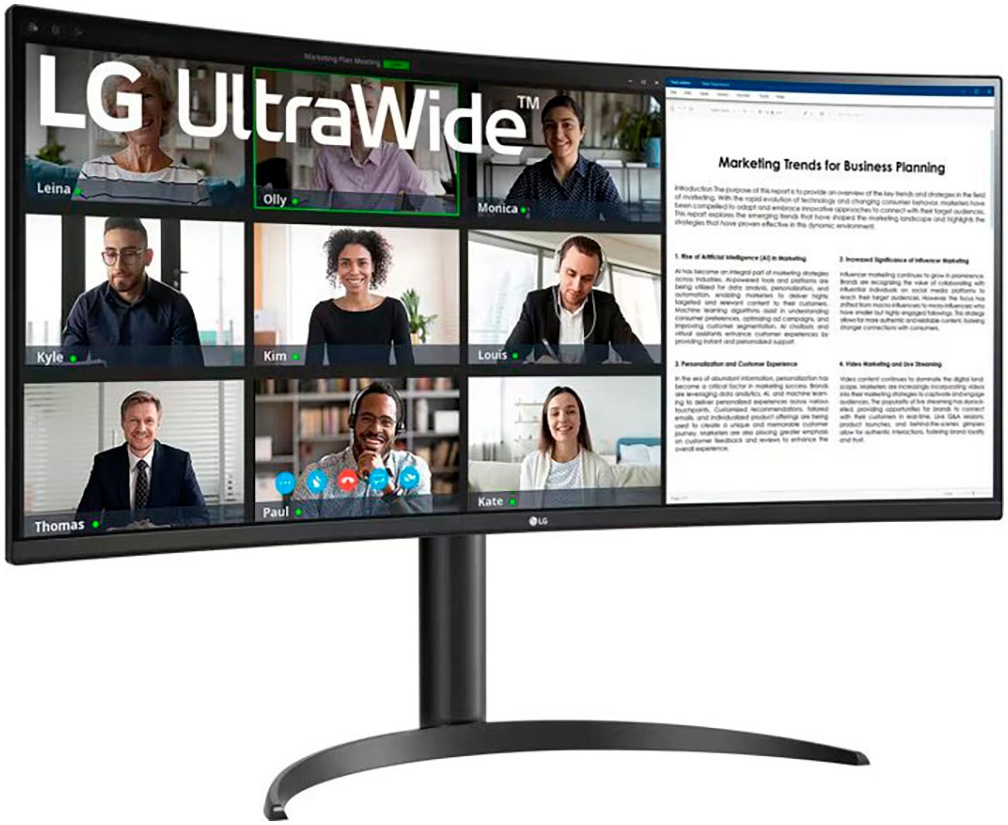 LG Curved-LED-Monitor »34WR55QK«, 86 cm/34 Zoll, 3440 x 1440 px, UWQHD, 5 ms Reaktionszeit, 100 Hz