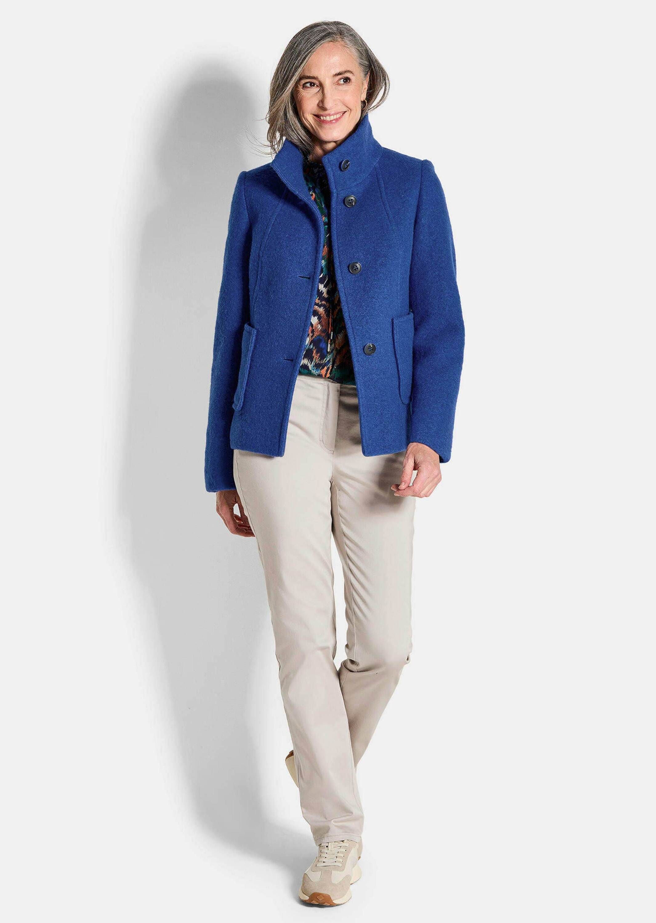 GOLDNER Wolljacke »Elegante Kurzjacke mit Stehkragen« besondere Nahtführung