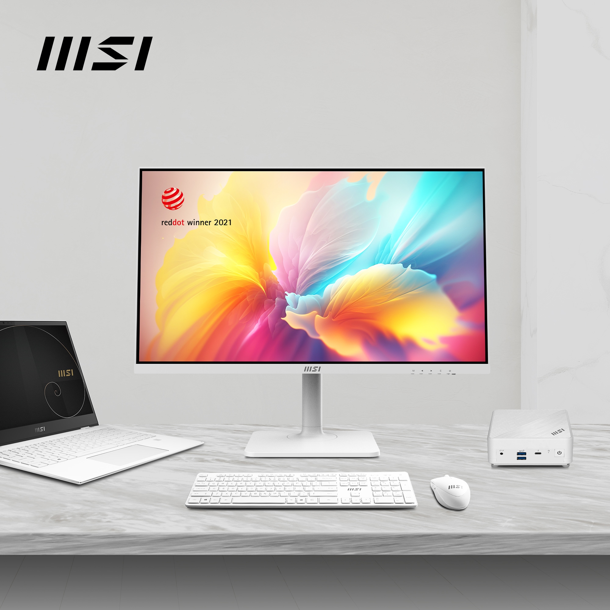 MSI LED-Monitor »Modern MD272QXP«, 69 cm/27 Zoll, 2560 x 1440 px, WQHD, 1 ms Reaktionszeit, 100 Hz, höhenverstellbar, 3 Jahre Herstellergarantie, USB-C