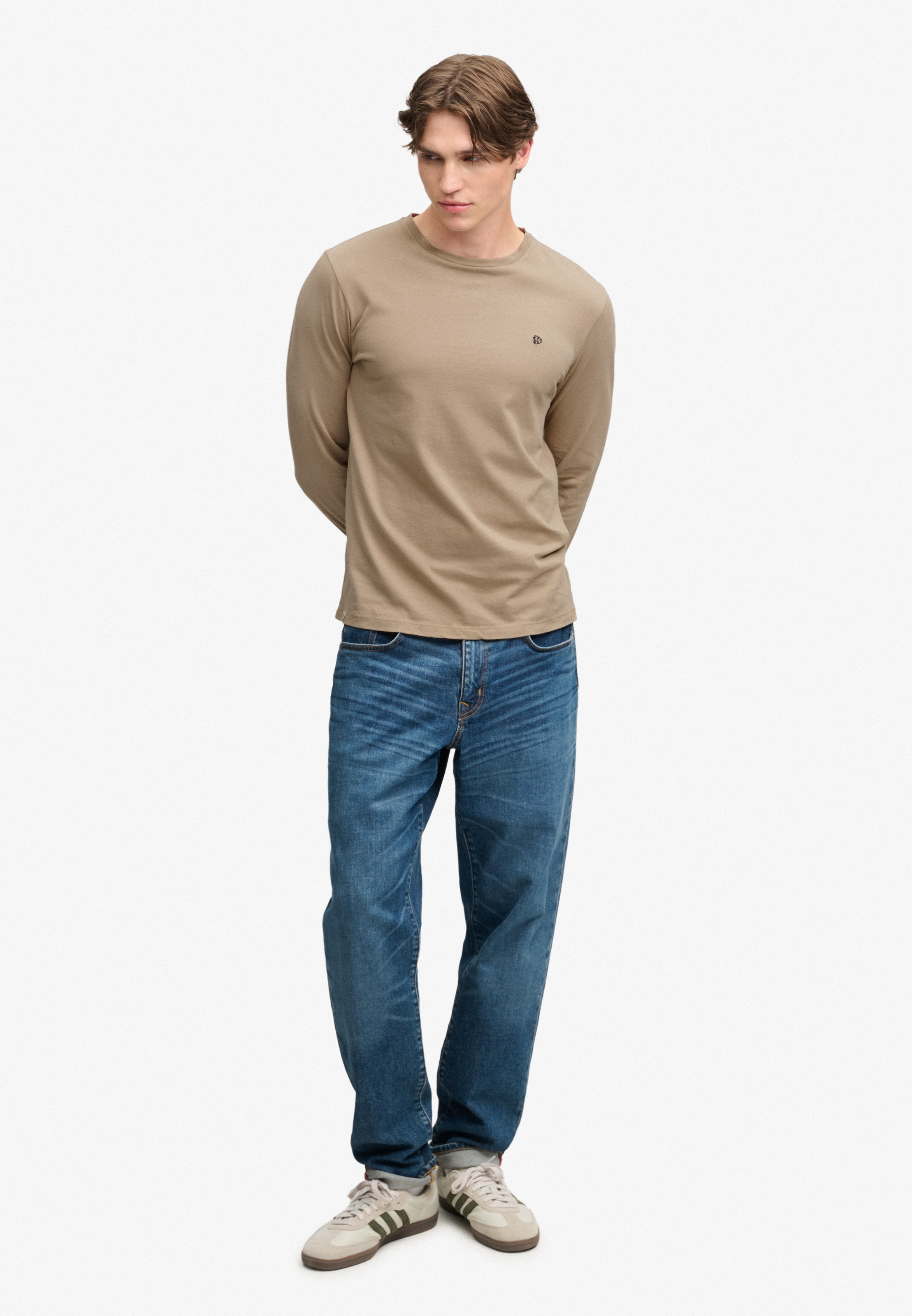 Superdry Langarmshirt »CLASSIC ESSENTIAL SDCO TOP« Baumwolle, relaxed fit