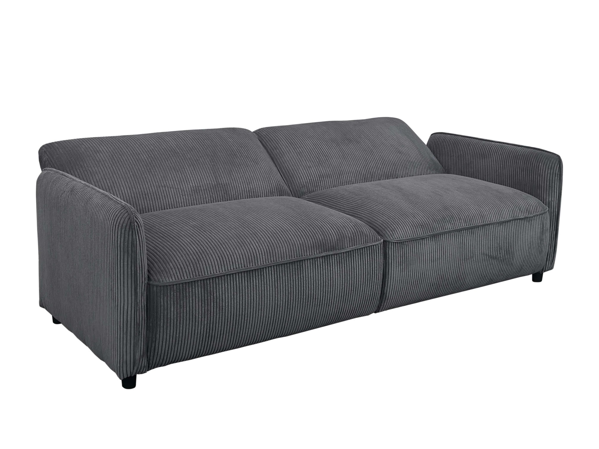 Dorel Home 3-Sitzer »Allie Curved Schlafsofa 209 cm« Bettfunktion (110/190), verstellbare Rückenlehne, Cord u. Velours