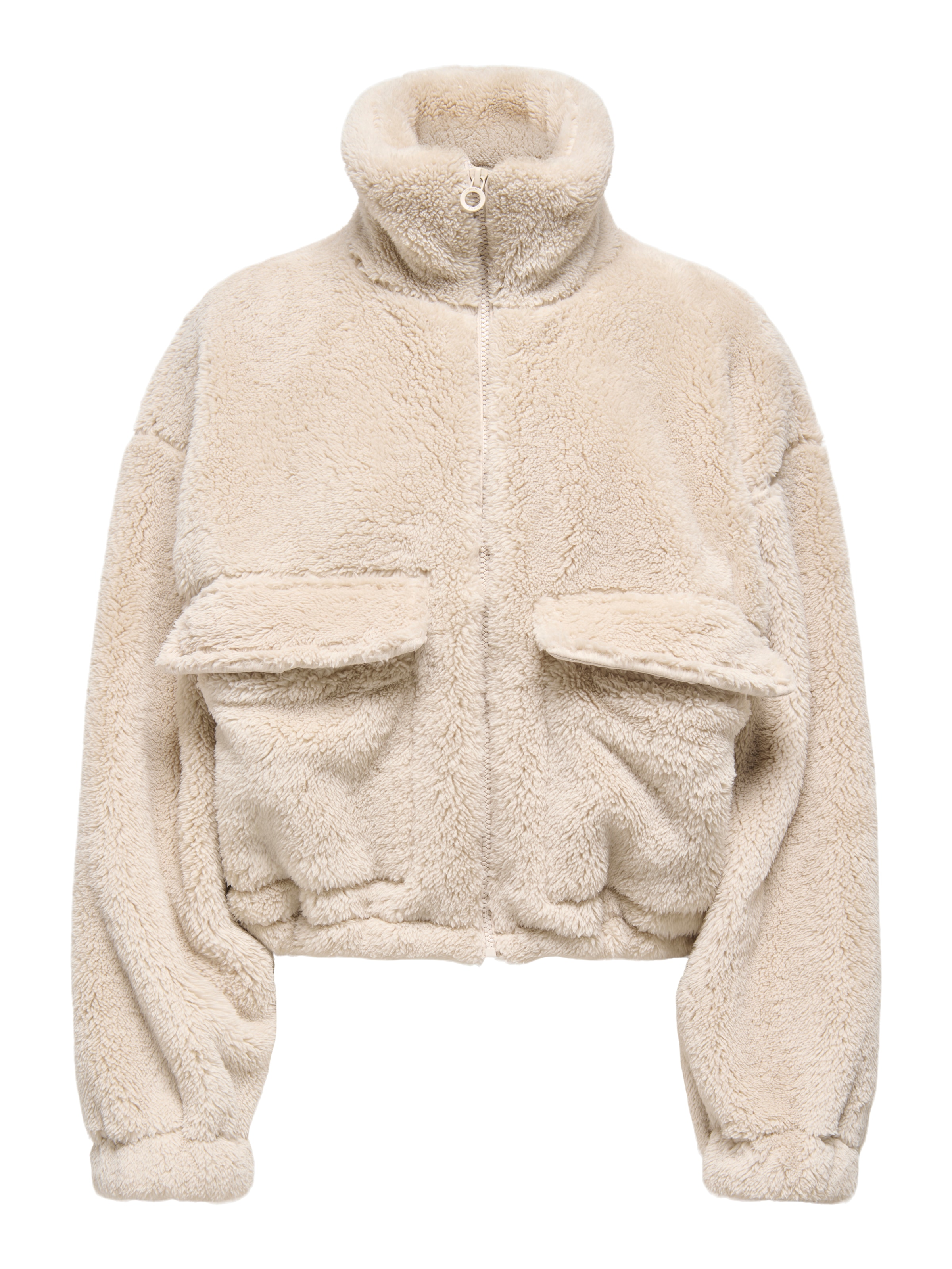 ONLY Plüschjacke »ONLANNA CONTACT LIFE SOL JACKET CC OTW« mit aufgesetzten Taschen, weiche Plüschqualität