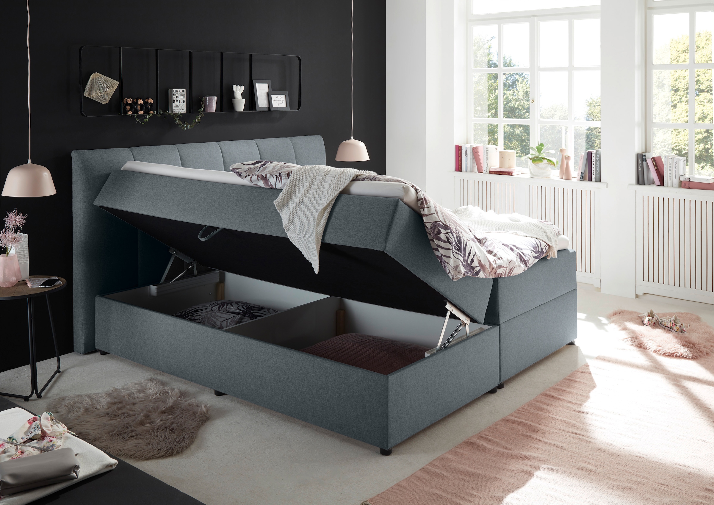 ED EXCITING DESIGN Boxbett »"Granada" OTTOs Choice, Topseller inkl. Bettkasten und Topper«, erhältlich in den Größen 120x200cm & 180x200cm