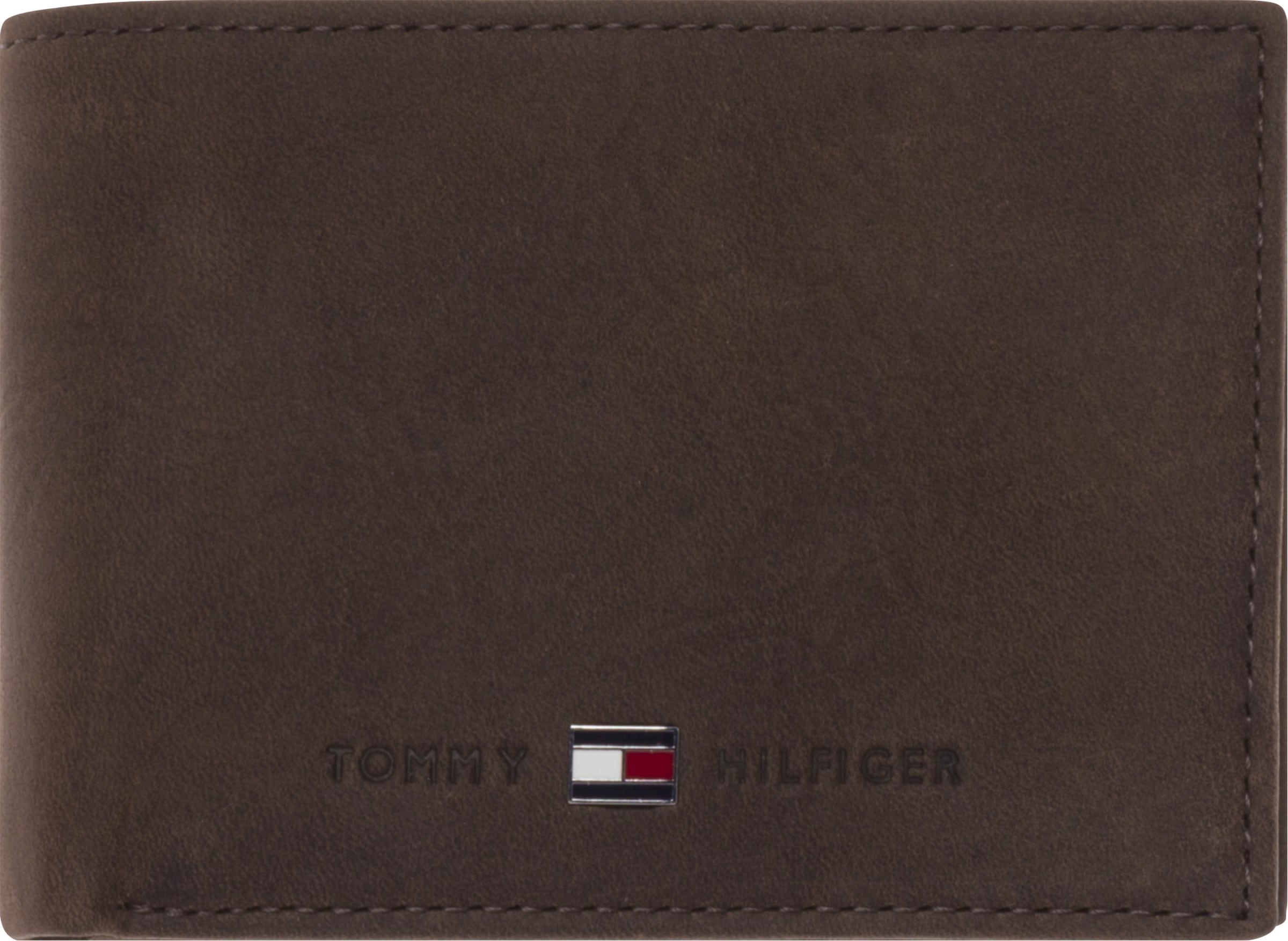 Hilfiger »JOHNSON bei ♕ aus POCKET«, CC FLAP Tommy MINI COIN Leder hochwertigem Geldbörse