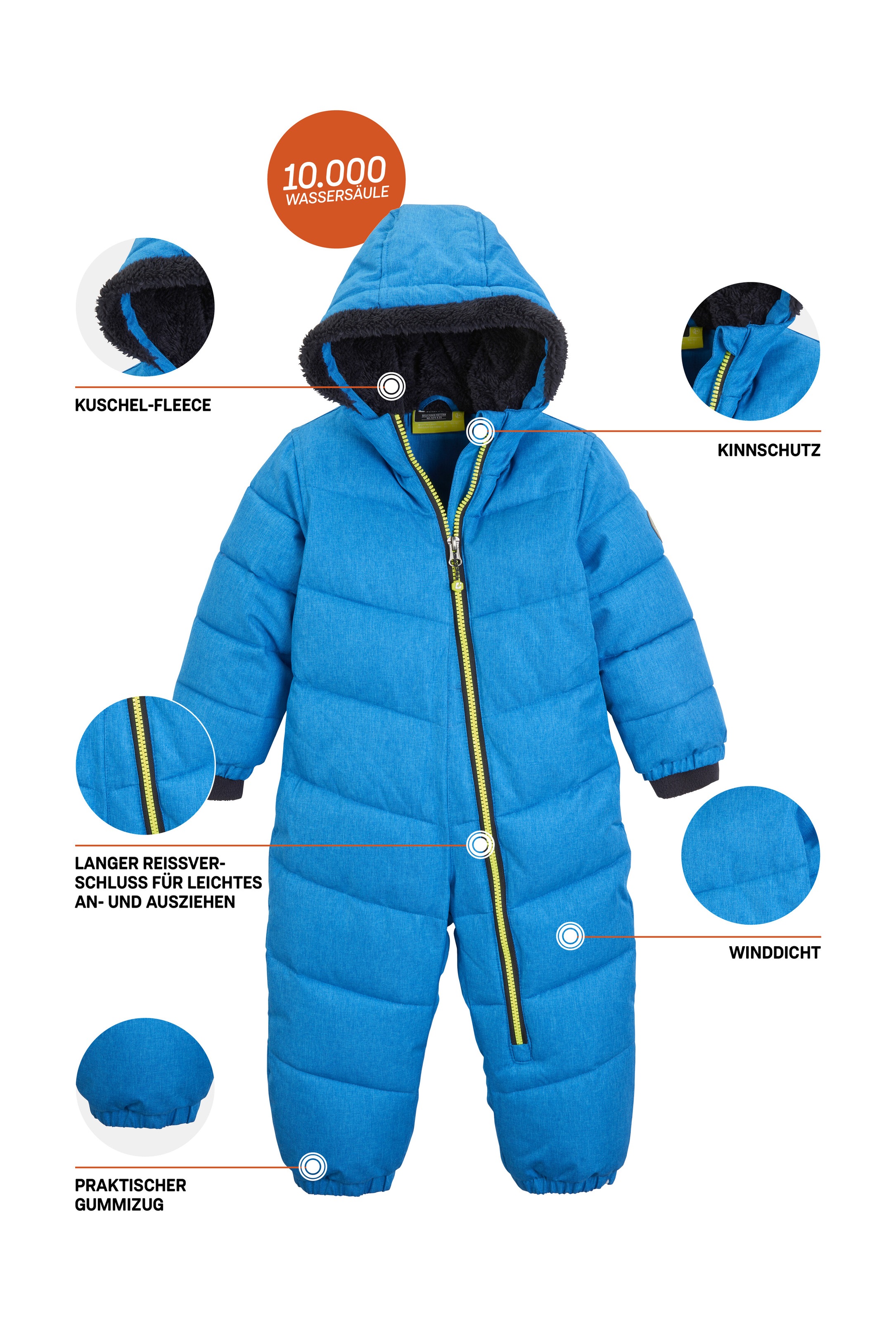 Killtec Schneeoverall »Karter Mini«, Schneeanzug: wasserabweisend, winddicht, warm, leicht anzuziehen