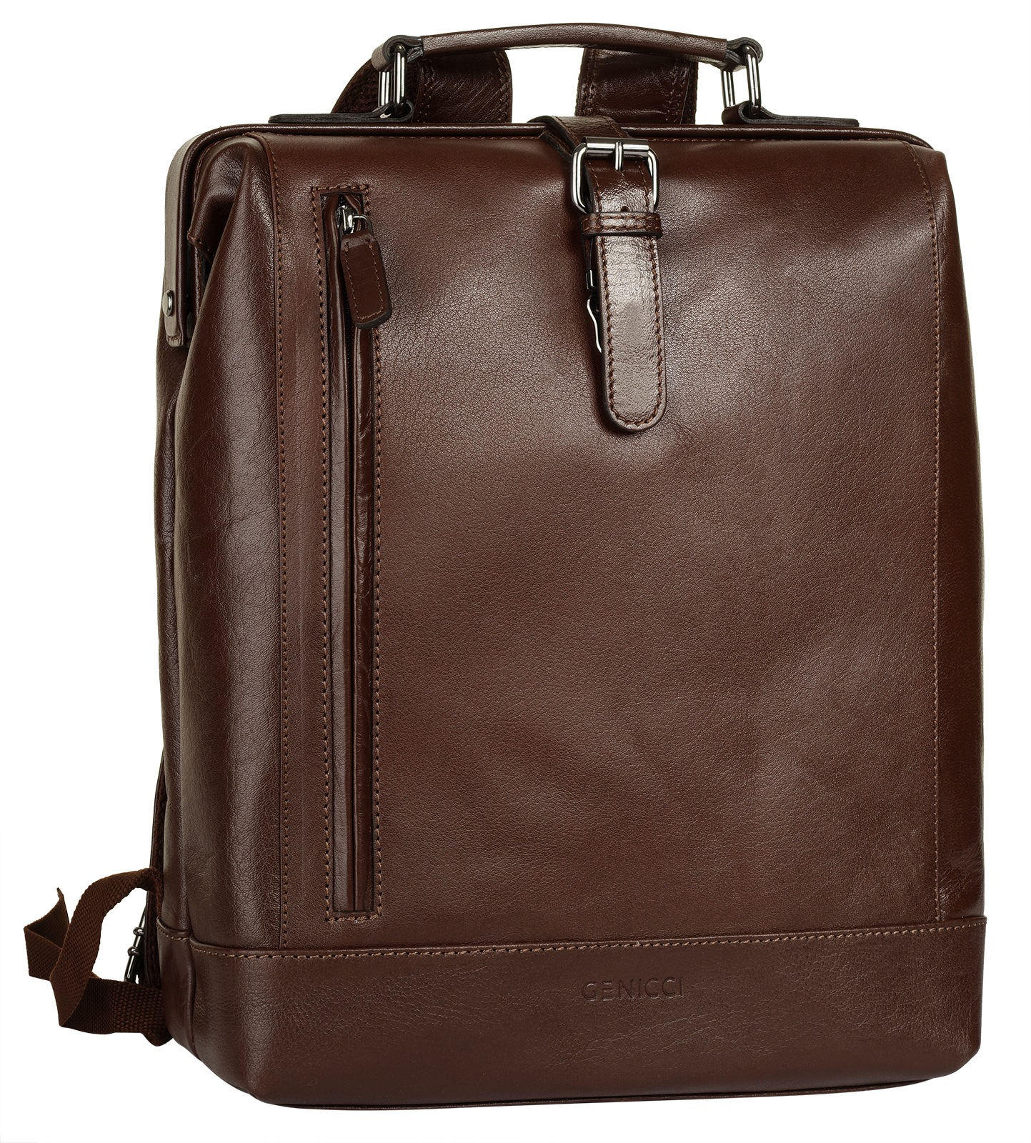 WouWou Laptoprucksack, echt Leder