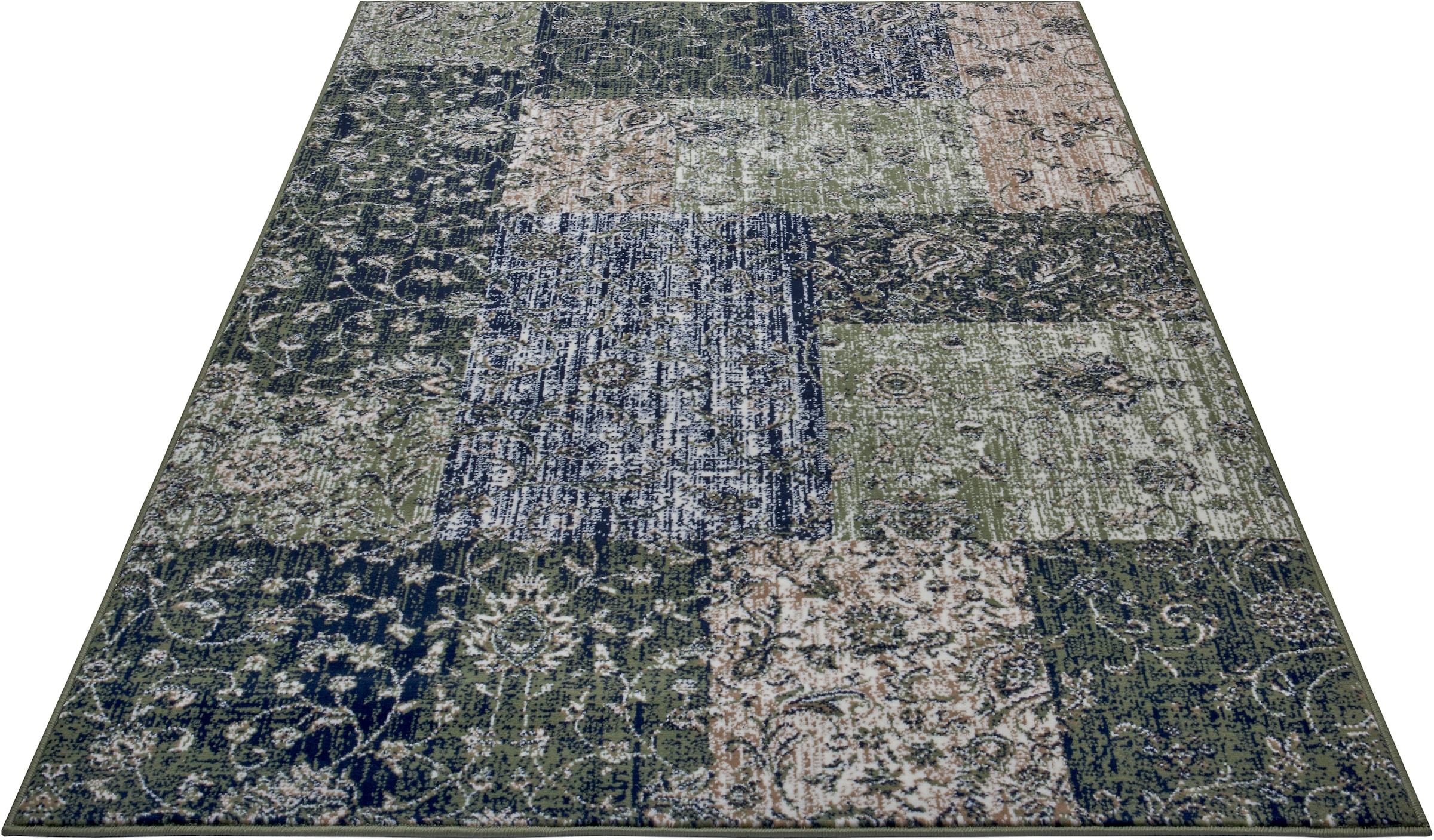 HANSE Home Teppich »Kirie«, rechteckig, 9 mm Höhe, Patchwork, Kurzflor, Teppichläufer, Modern, Vintage, Wohnzimmer, Flur