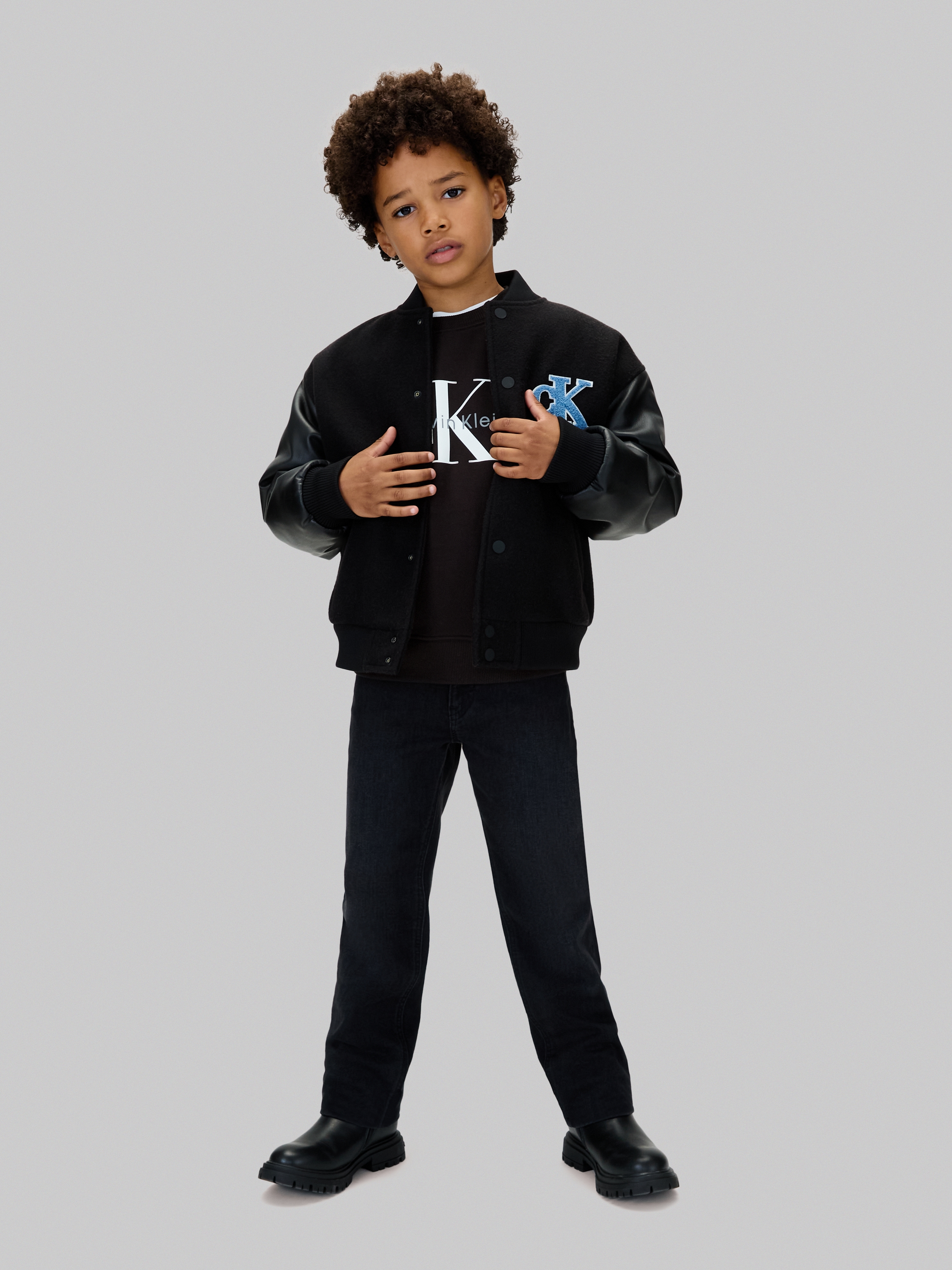 Calvin Klein Jeans Sweatshirt »CK MONOGRAM TERRY CN SWEATSHIRT«, für Kinder bis 16 Jahre, Logo-Print
