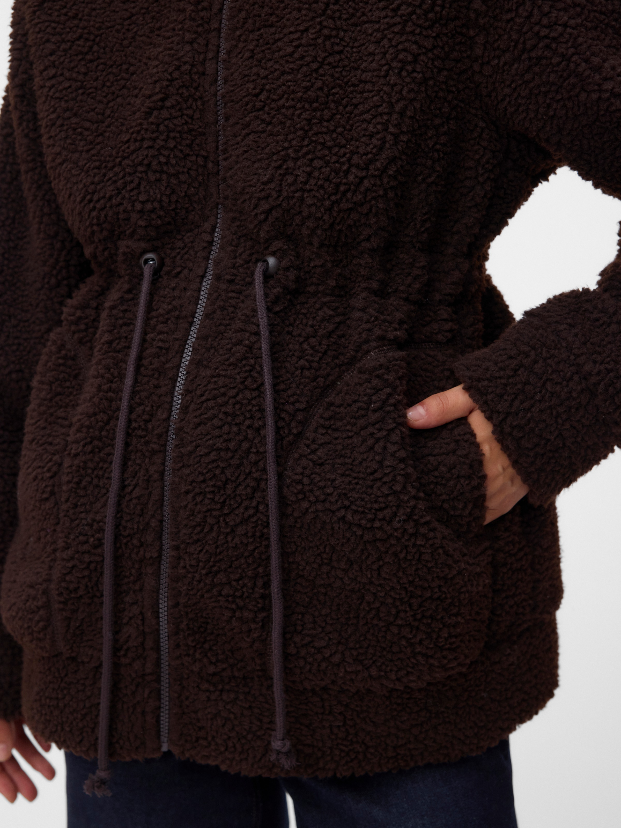 Mamalicious Kapuzenplüschjacke »MLRACHEL  3IN1 TEDDY JACKET NOOS« mit Kapuze Kunstfaser, regular fit