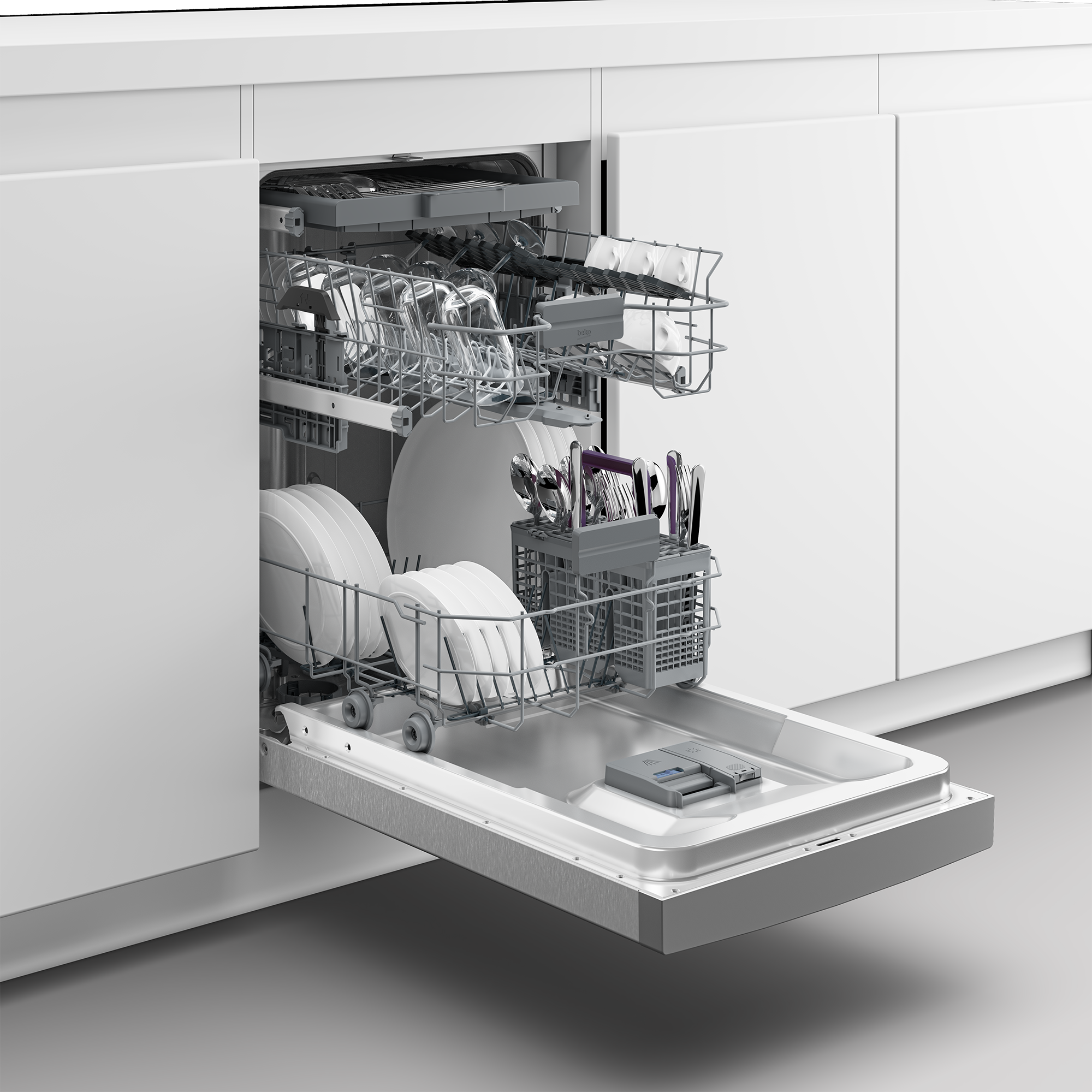 BEKO Unterbaugeschirrspüler »BDUS26040XQ 7686201635« 10 Maßgedecke XL-Geschirrspüler mit 81,6 cm Höhe – ideal für hohe Arbeitsplatten