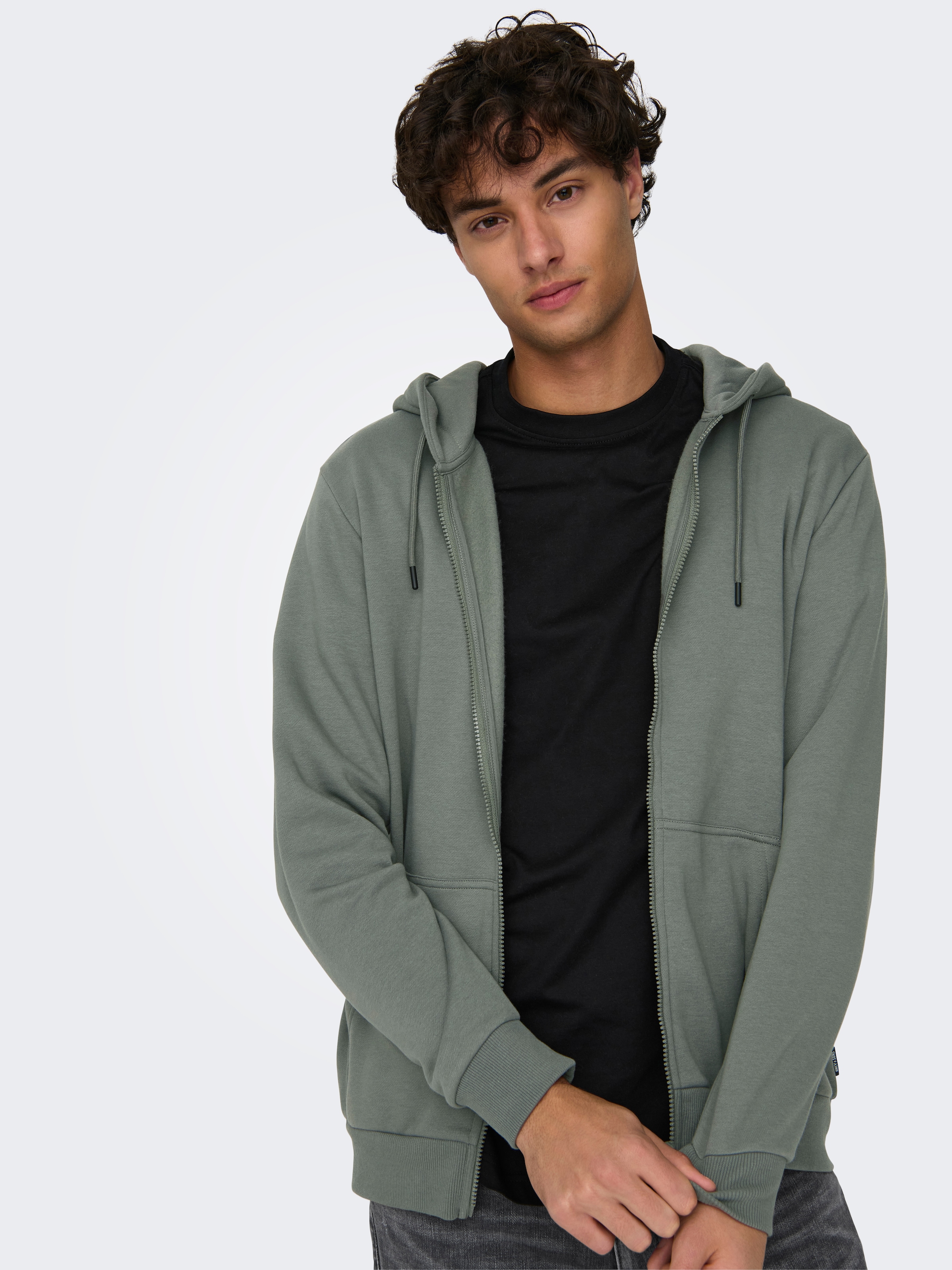 ONLY & SONS Kapuzensweatjacke »ONSCERES ZIP THR. HOODIE SWEAT NOOS«