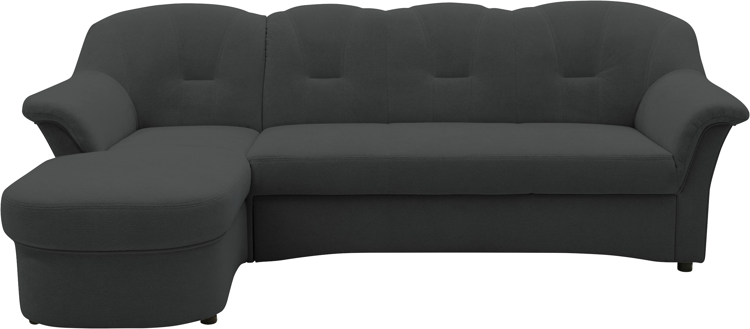 DOMO collection Ecksofa »Flores Schlafsofa, B/T/H: 233/142/86 cm, L-Form«, wahlweise mit Bettfunktion, wahlweise mit Federkern, auch in Leder