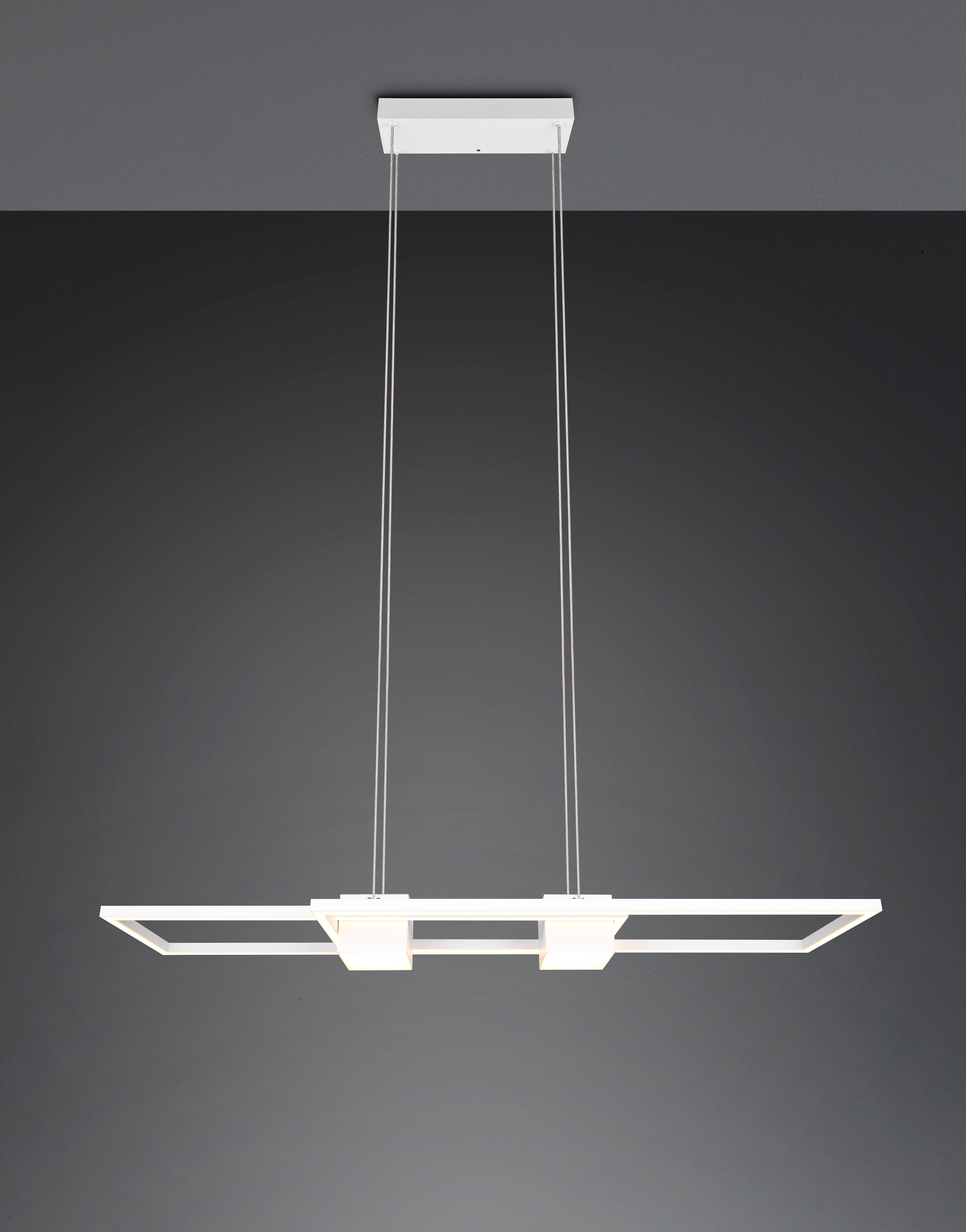 TRIO Leuchten LED Pendelleuchte »ALBANY, LED Hängelampe Wohnzimmer mit Fernbedienung, dimmbar, CCT« LED-Board 1 Stk. warmweiß - kaltweiß Lichtfarbe einstellbar, Memoryfunktion, Nachtlicht, up-and-down Licht