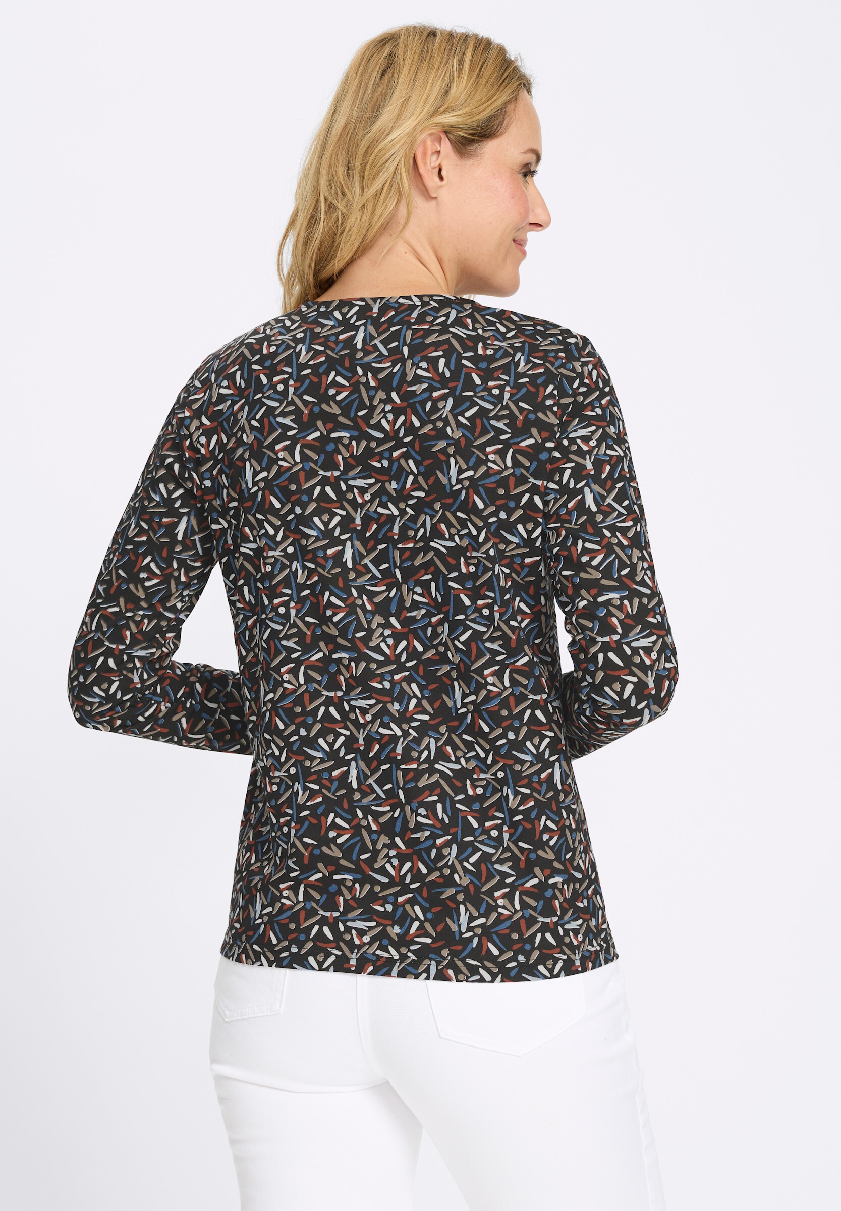 Sieh an! T-Shirt »Langarm-Shirt Langarmshirt im Minimal-Dessin«