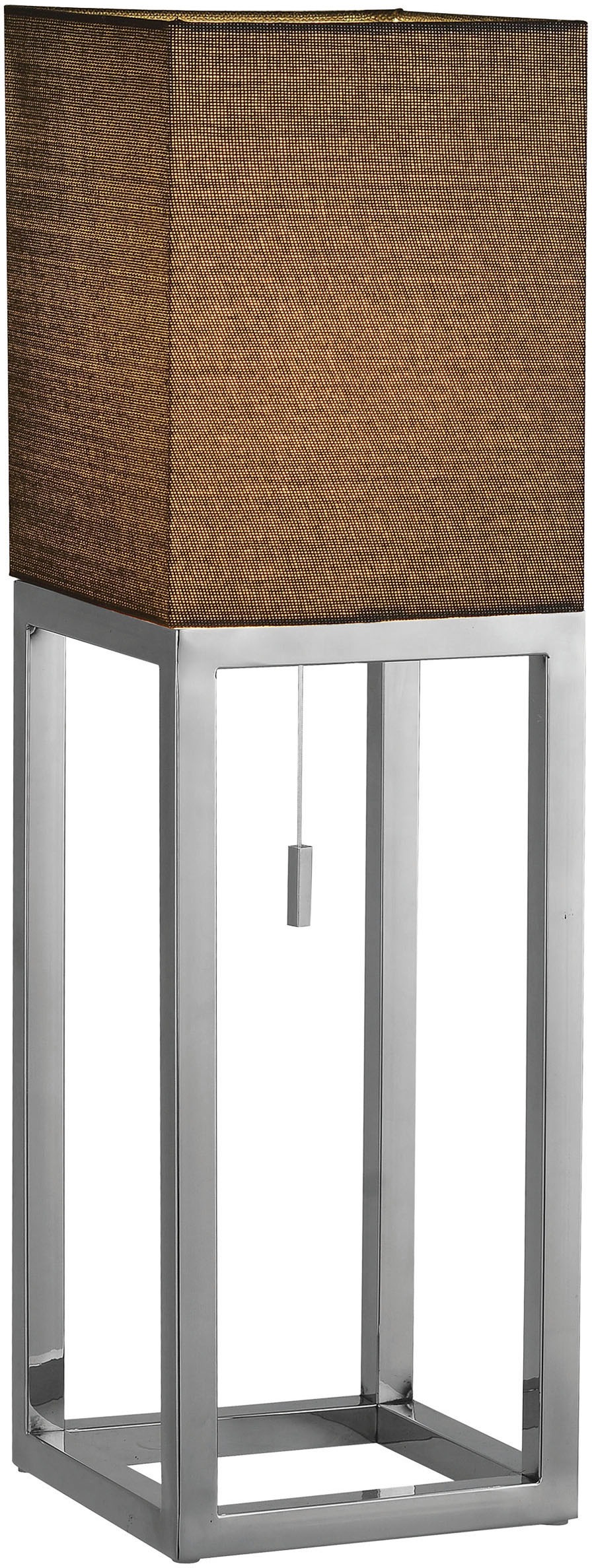 näve Tischleuchte »Alfa« E27 1 Stk. Tischlampe H: 65cm, 1xE27, exkl. Leuchtmittel, dunkelgrau/chrom, IP20