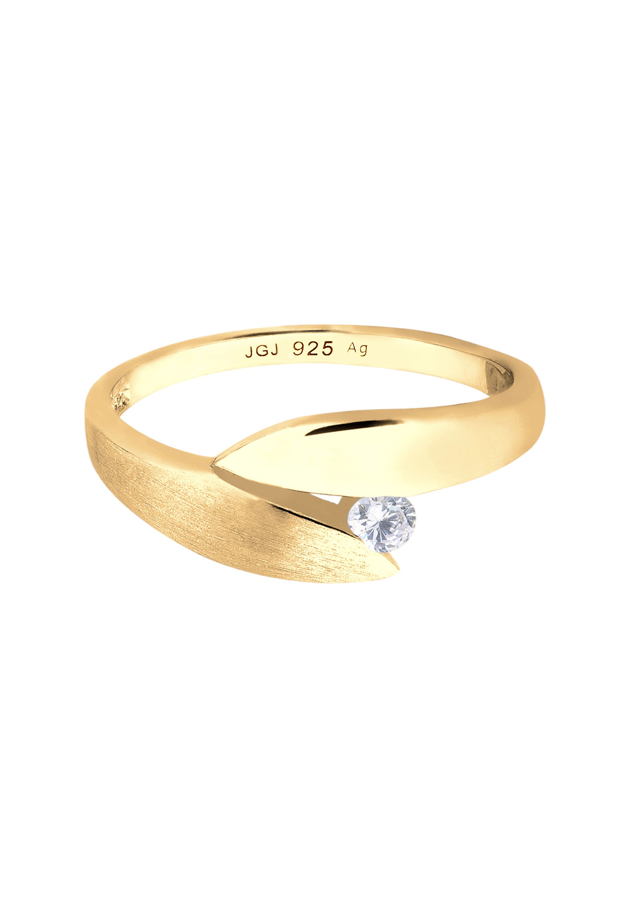 Elli Silberring »Ring Solitär Wickelring Zirkonia 925 Silber«