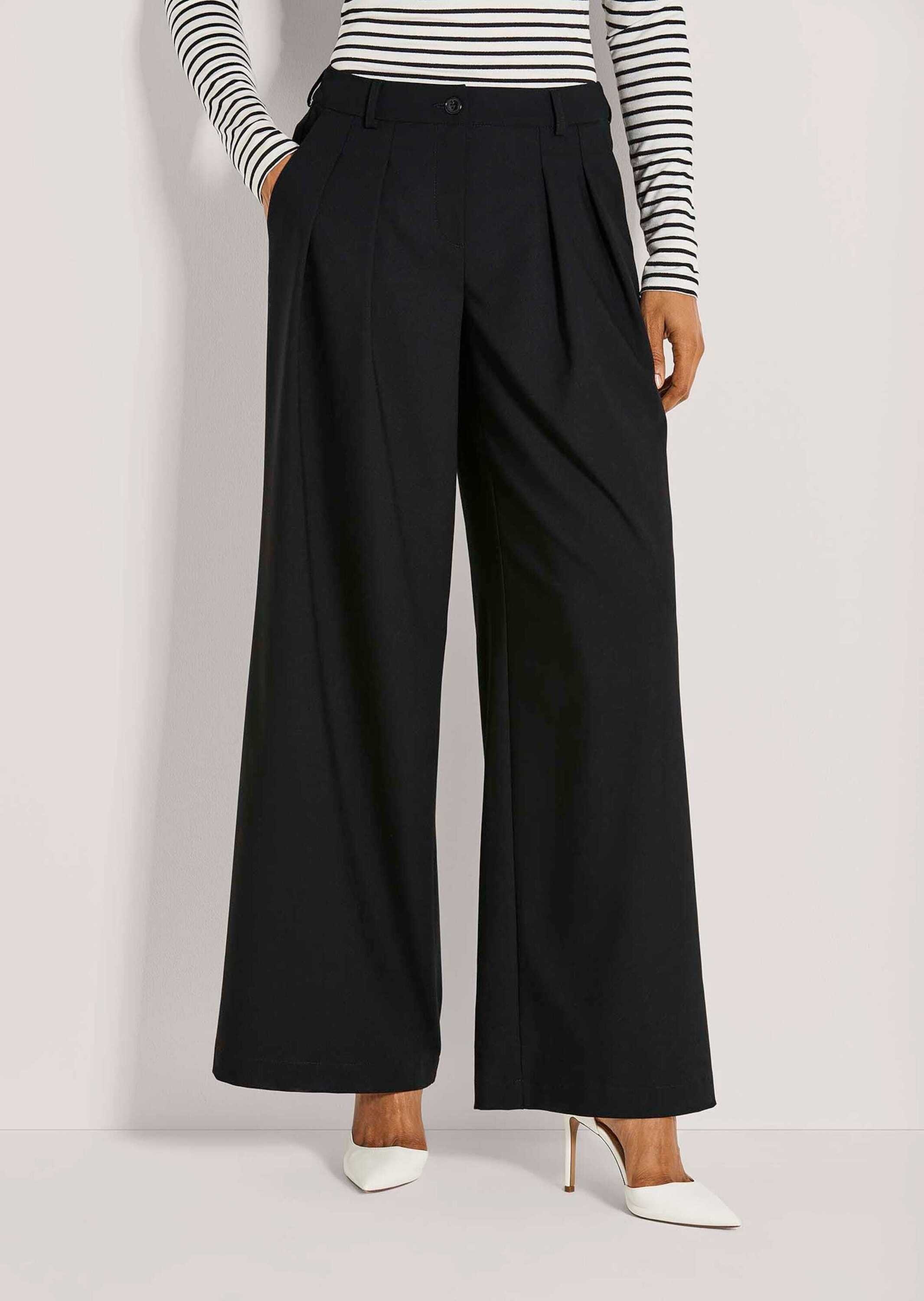 MADELEINE Bundfaltenhose »Palazzohose Elegante Palazzohose mit weitem Bein«