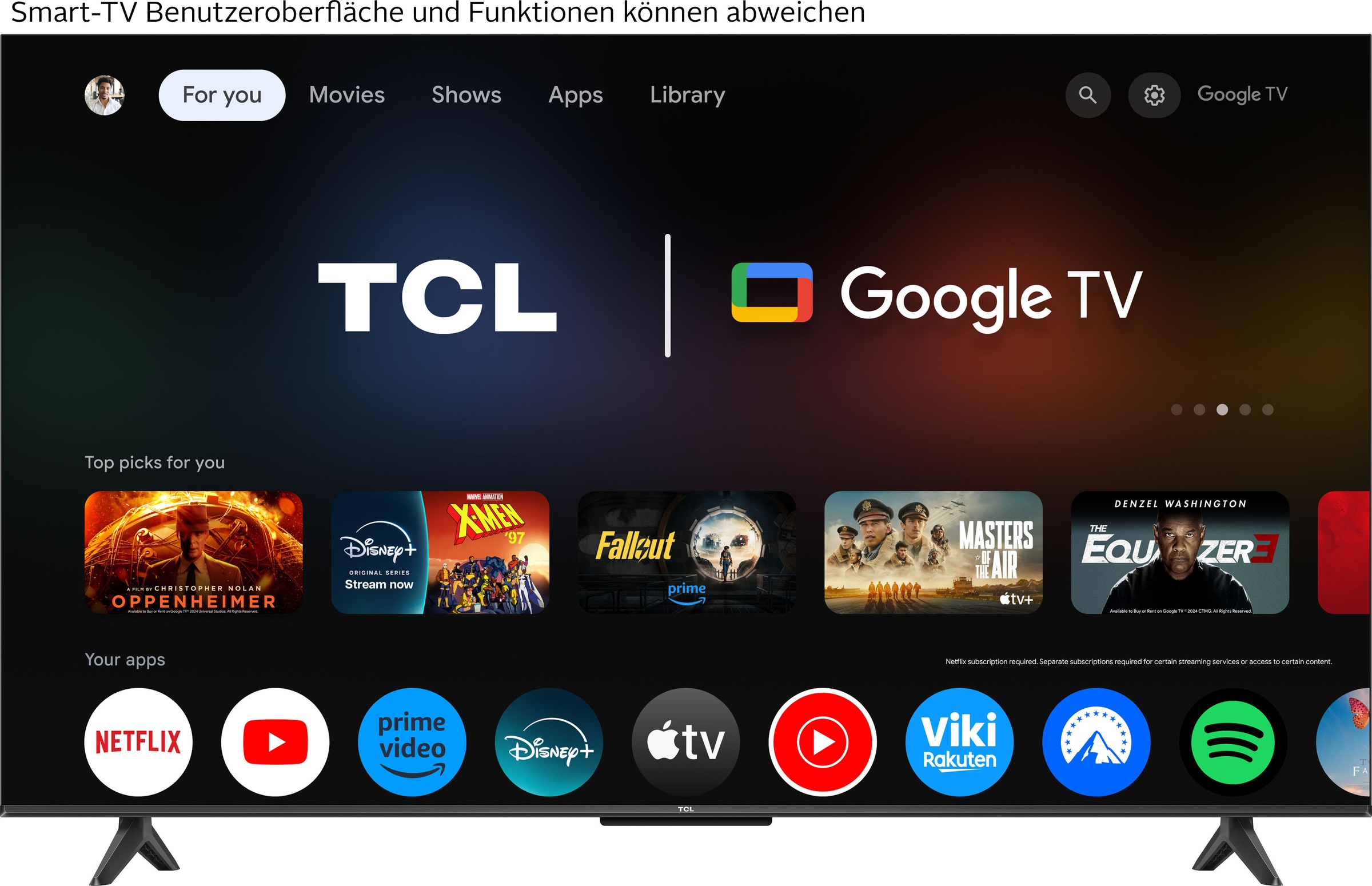 TCL LED-Fernseher »50V6CX1«, 4K Ultra HD, Google TV-Smart-TV, 4K HDR, Multi-HDR, Dolby Vision, Game Master, Smart TV, Apple TV, AiPQ