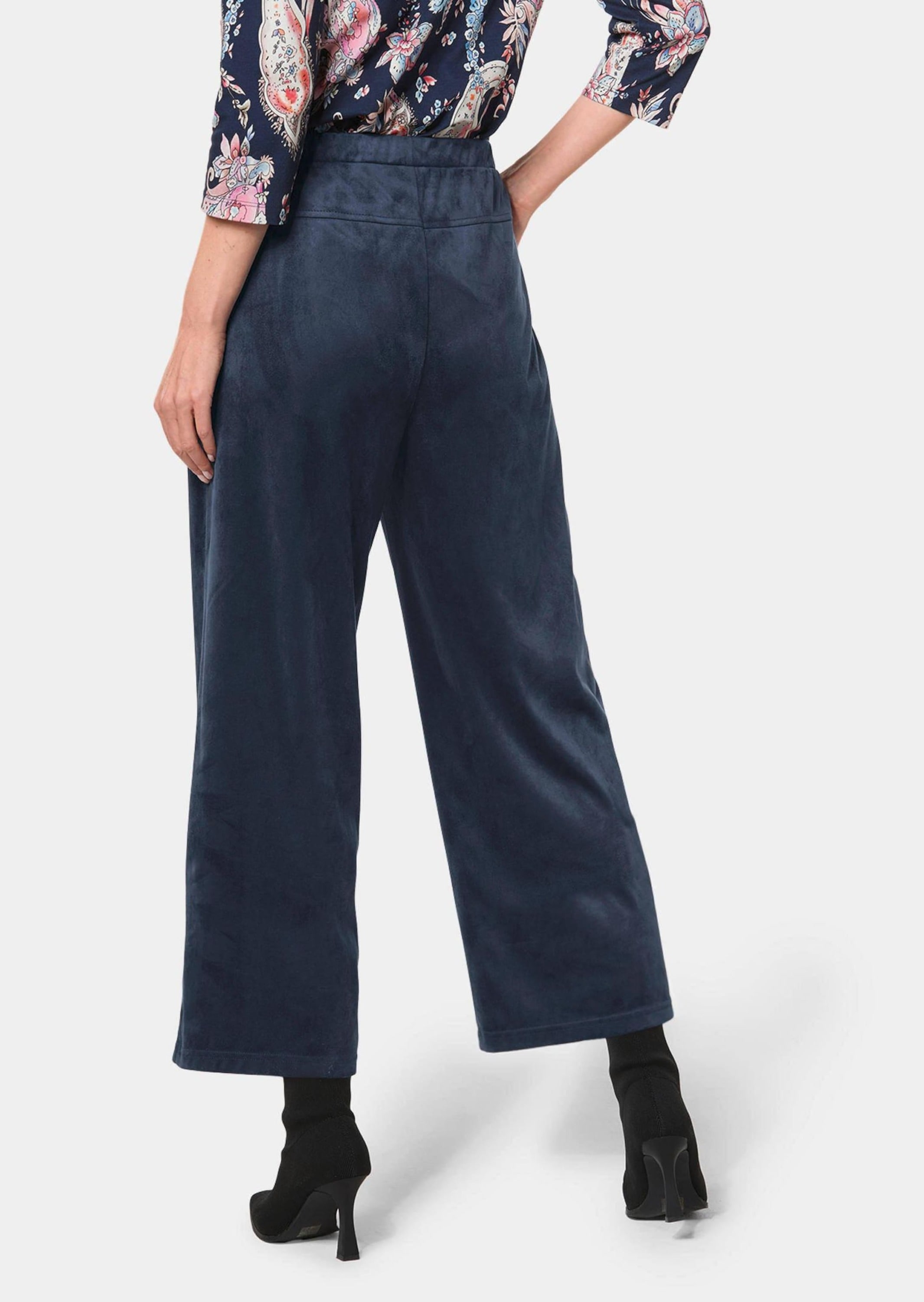GOLDNER 7/8-Hose »Hose Kurzgröße - Trendstarke Culotte in Velourslederoptik«