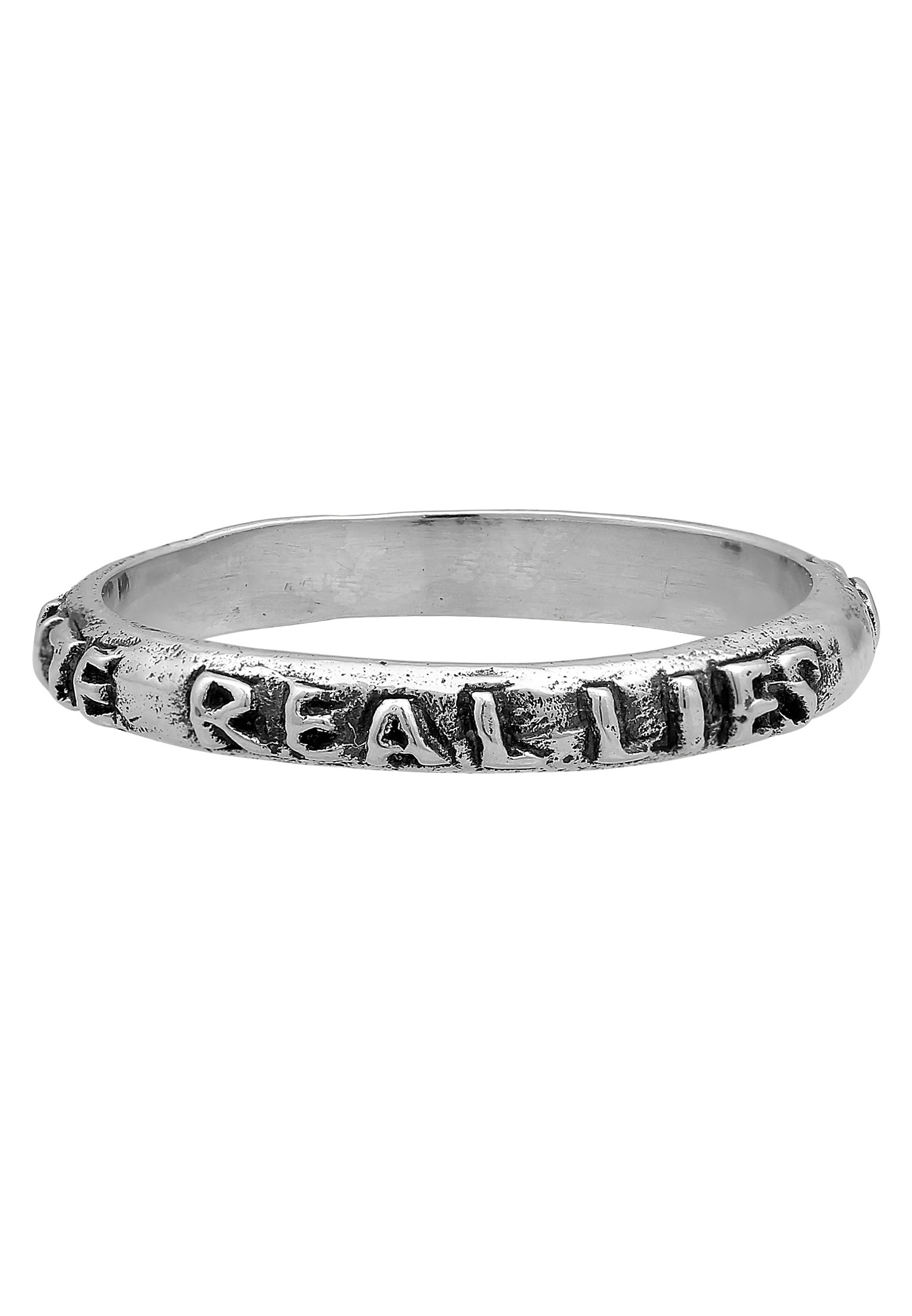 HAZE & GLORY Silberring »Ring Real Eyes Wording 925 Silber«
