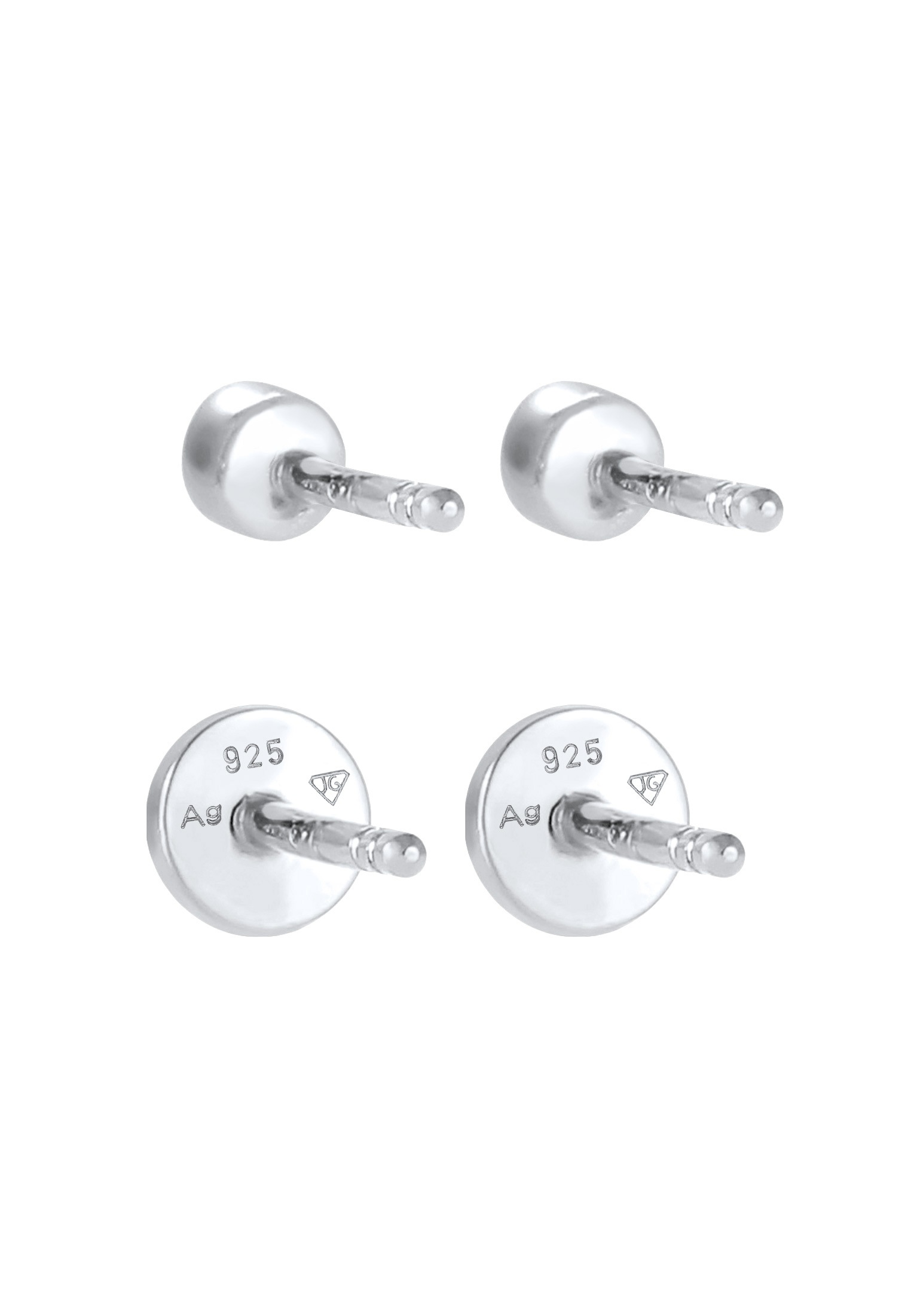 Elli Ohrstecker-Set »Ohrringe Kristalle Plättchen Ohrstecker Set 925 Silber«