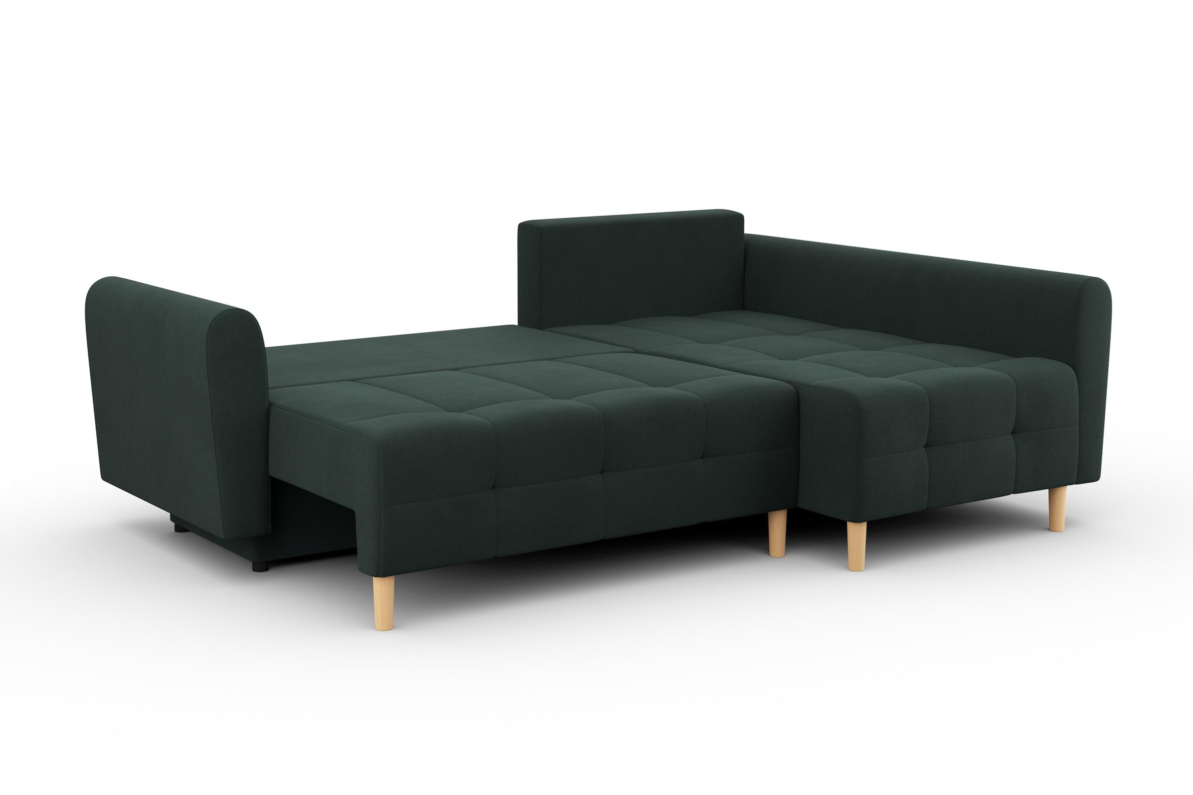 Home affaire Ecksofa »Nordic L-Form«, mit Bettfunktion und Bettkasten, Steppung, Federkern, 2 Zierkissen