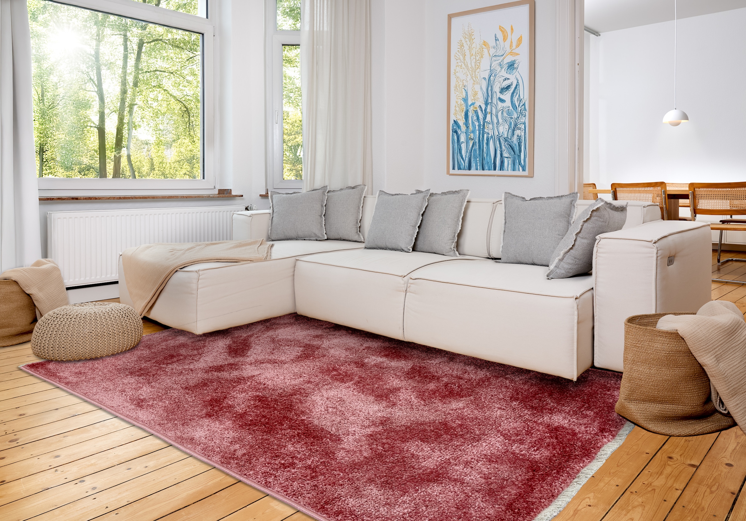 ASTRA Teppich »Stevie 250«, rechteckig, 9 mm Höhe, weicher Kurzflor, gewebt, Wohnzimmer, Schlafzimmer