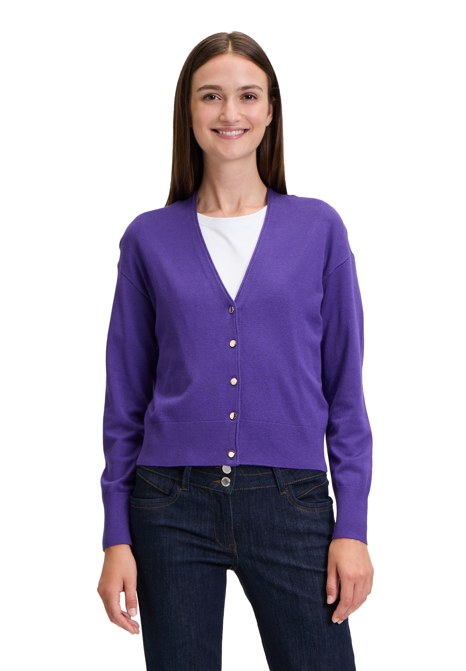 Betty Barclay Strickjacke »Feinstrickjacke mit V-Ausschnitt«