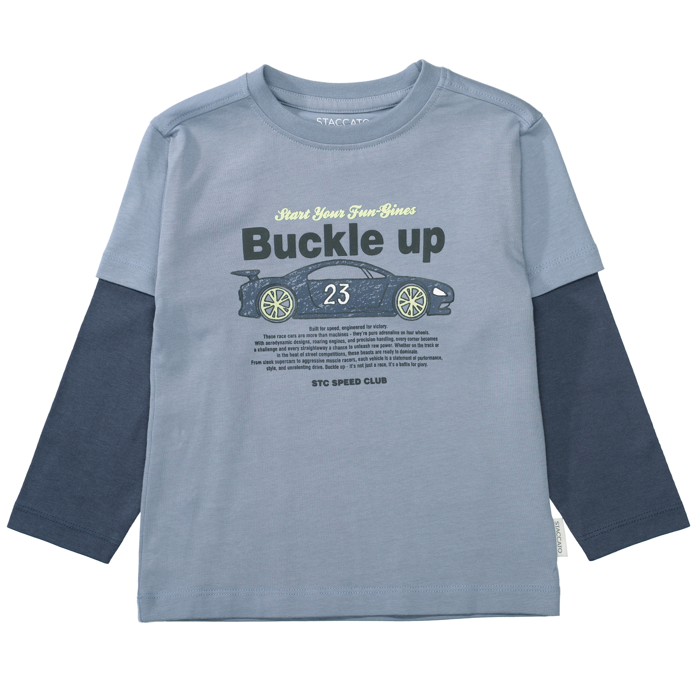 STACCATO Langarmshirt 2 tlg. 2er Pack, geringelt und mit Frontprint, für Boys