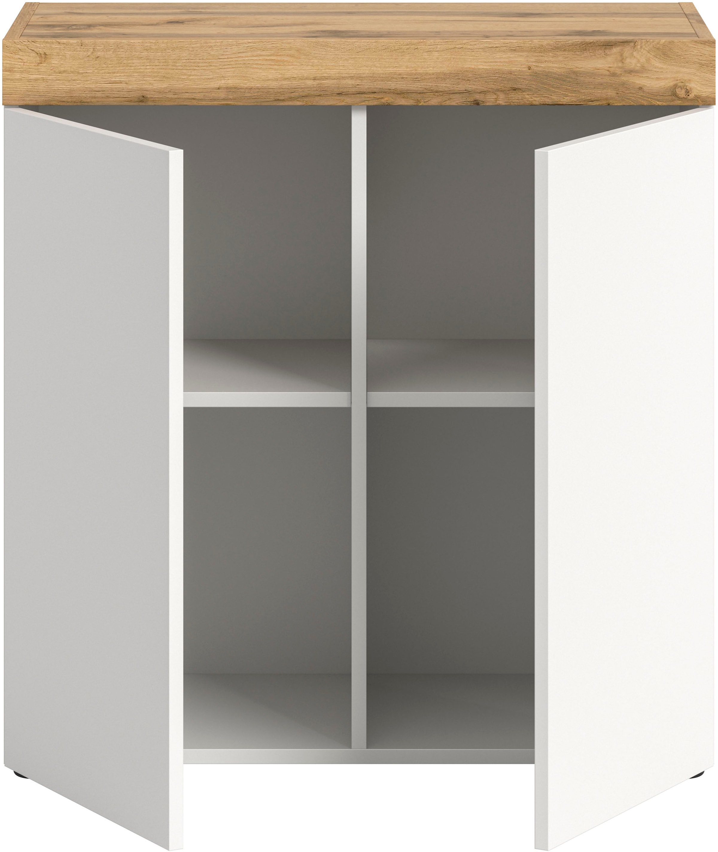 OTTO home Kommode »MAMBO, TOPSELLER!, Breite 77cm, 2 Türen, 4 Fächer, push-2-open« 2 farbige Ausführung, in verschiedenen Farben erhältlich, 1 Stk. tlg. Kommode, Anrichte, Wohnzimmer, Schlafzimmer