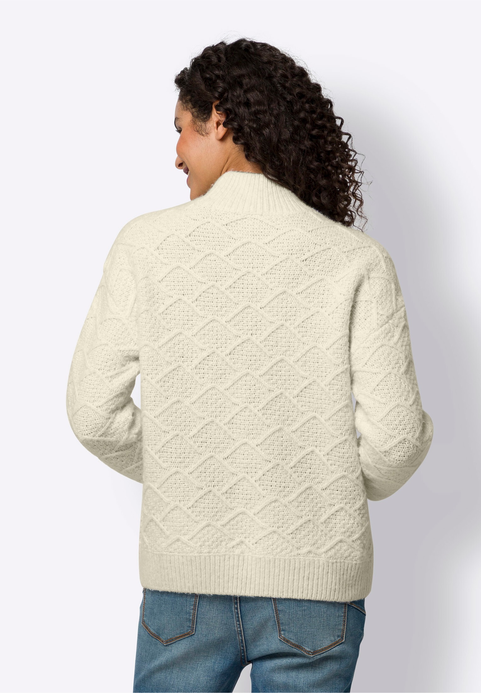 heine Strickpullover »Pullover Strickpullover mit Merino-Anteil«