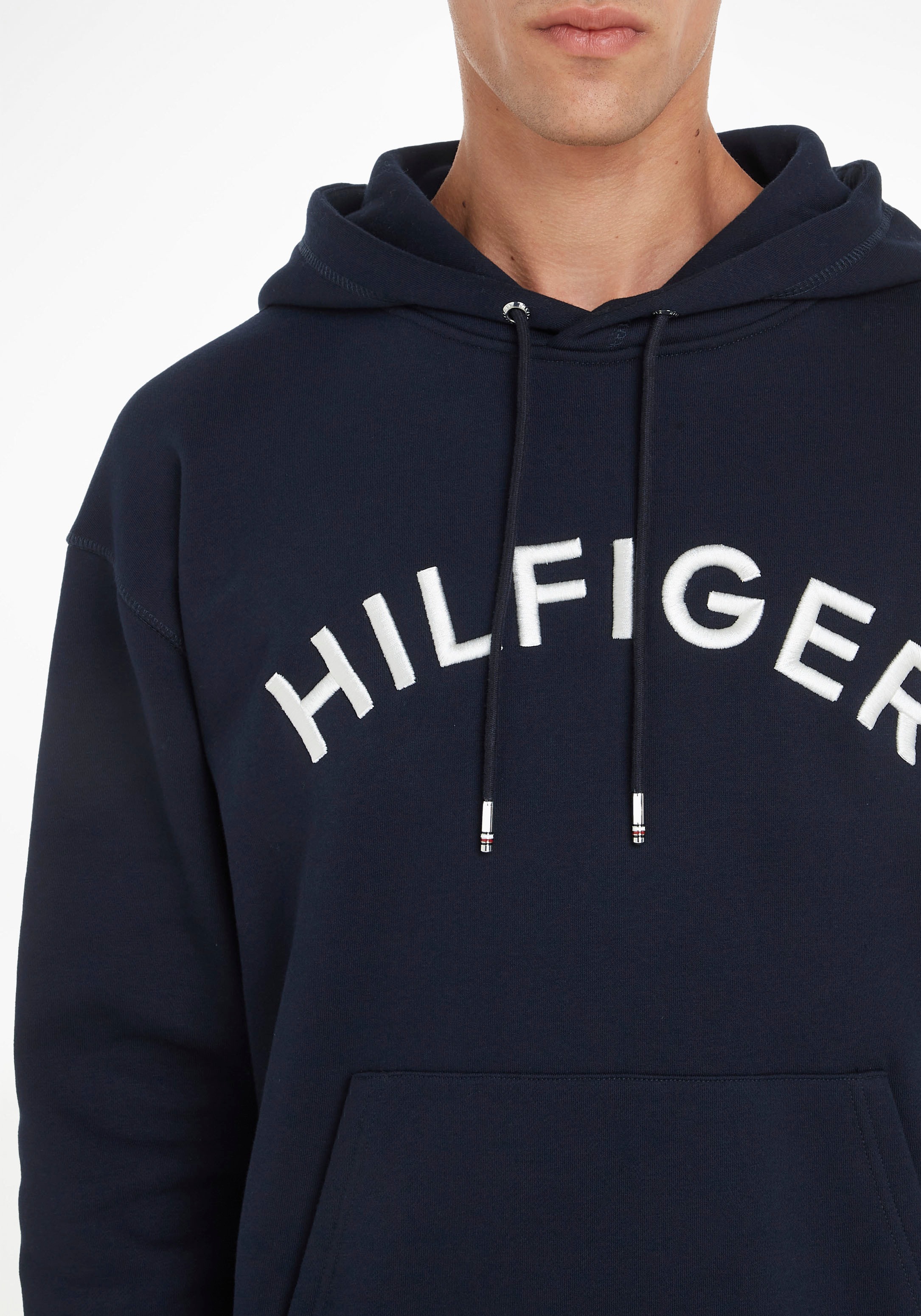 Tommy Hilfiger Kapuzensweatshirt »HILFIGER ARCHED HOODY«, mit Tommy Hilfiger  Logoprägung bei ♕