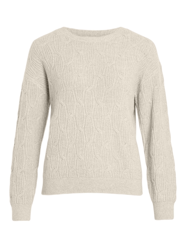 Vila Strickpullover »VILASSIA O-NECK L/S CABEL KNIT TOP -NOOS«